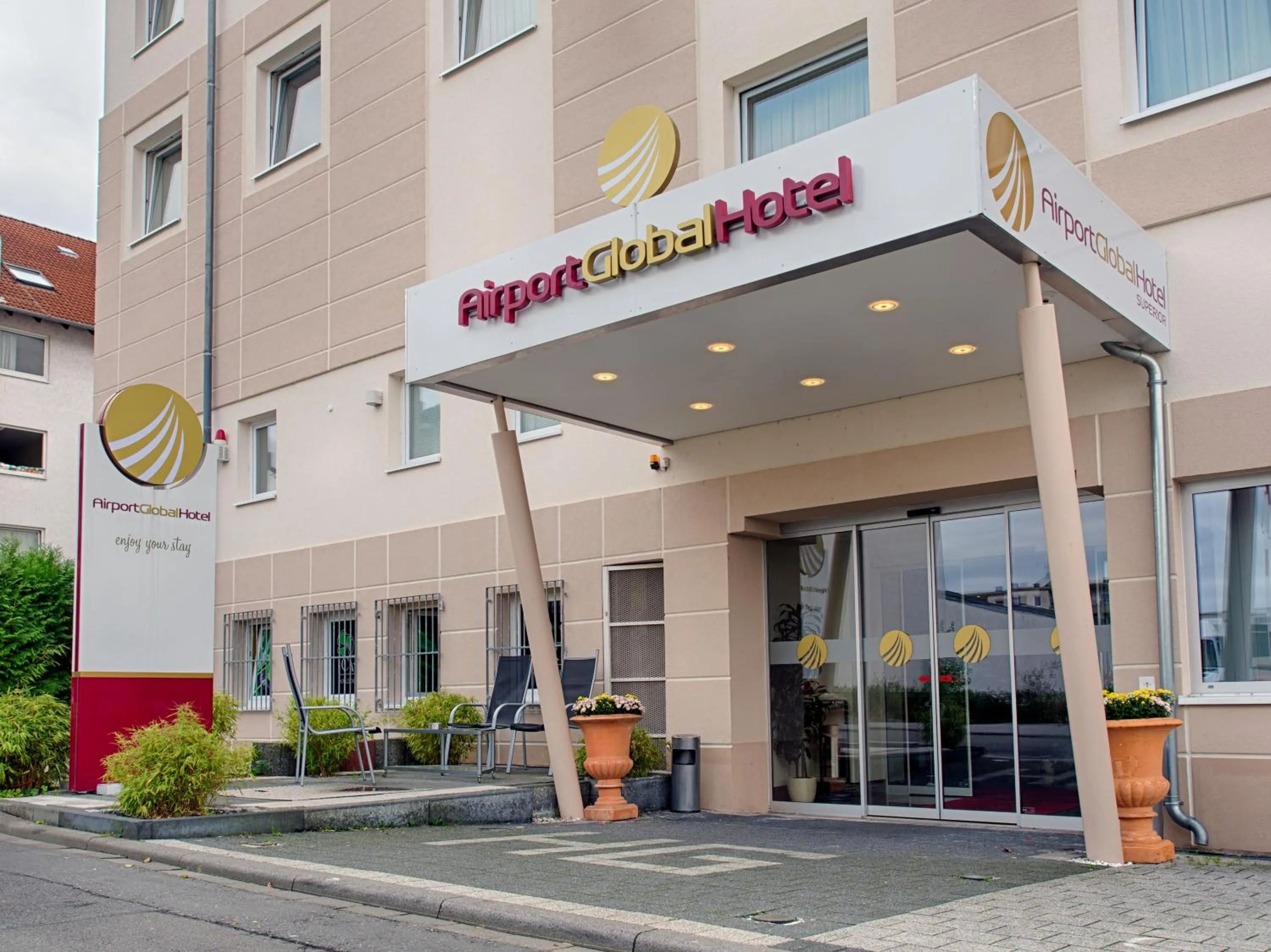 Facade/entrance in Airport Global Hotel