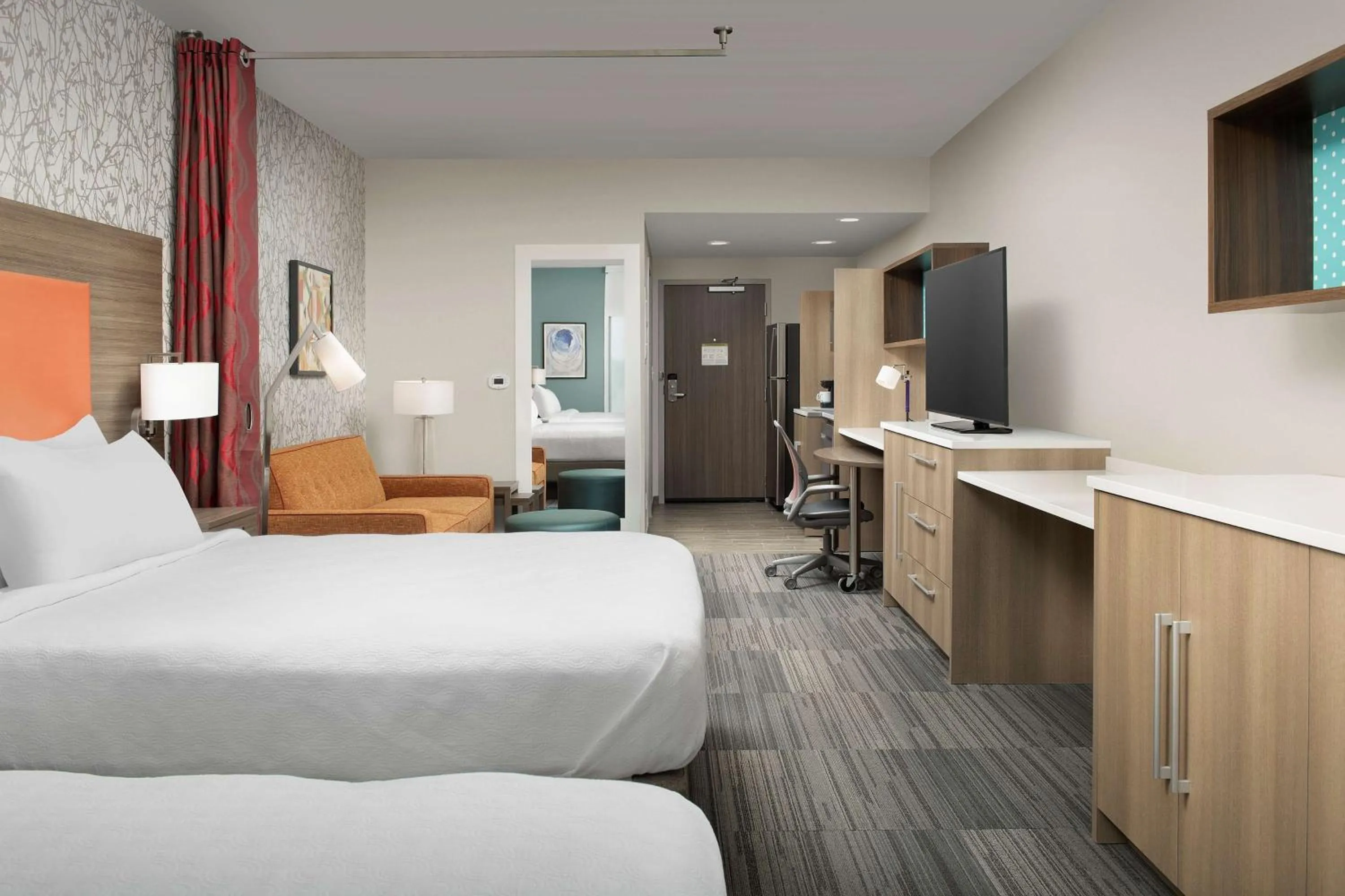 Bedroom, Bed in Home2 Suites By Hilton Marysville