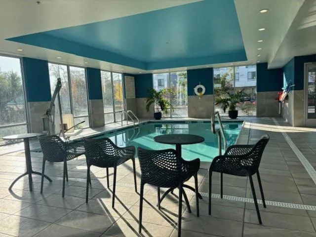 Pool view in Hampton Inn & Suites Deptford, Nj