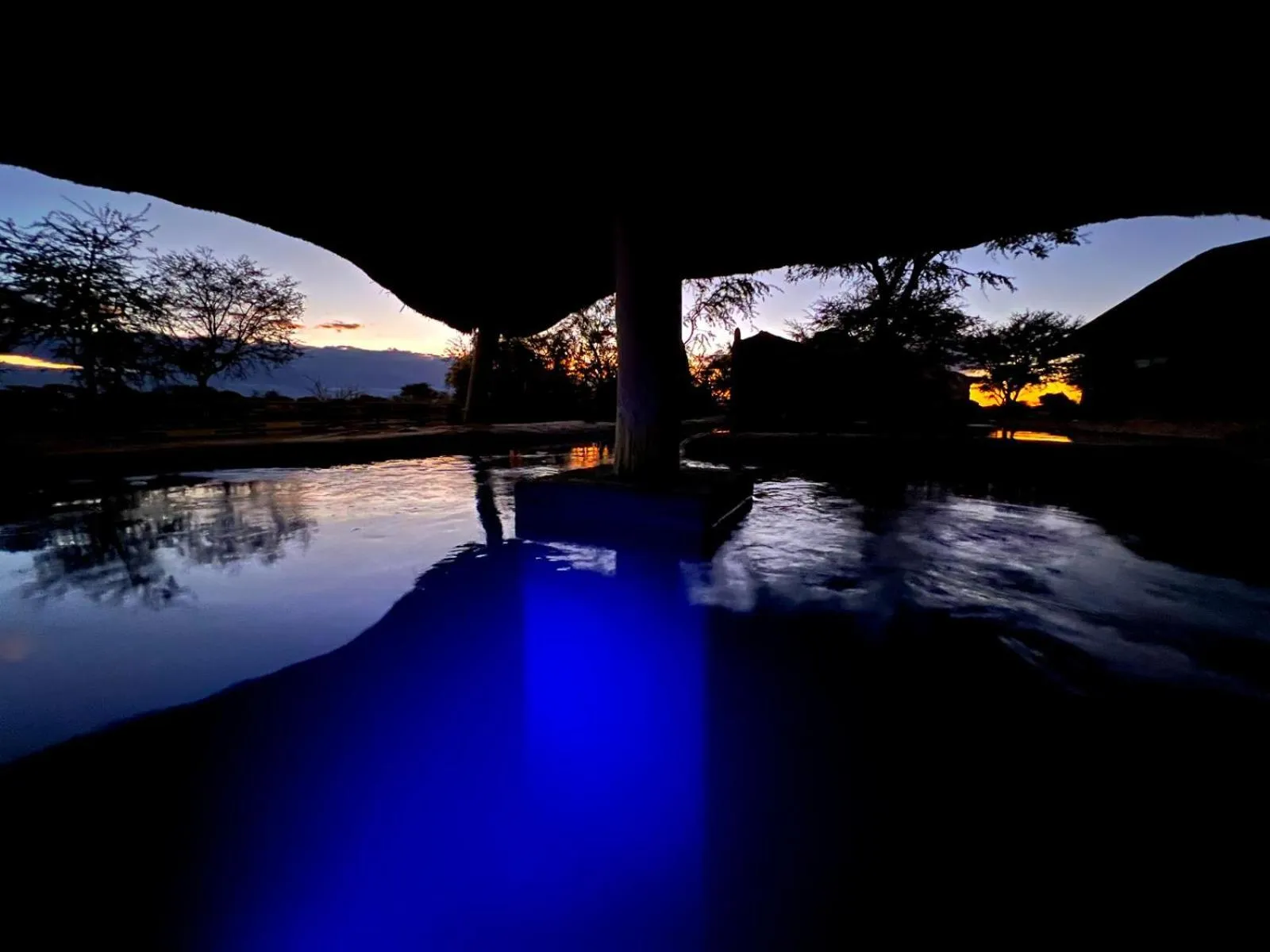 Pool view in West Nest Lodge