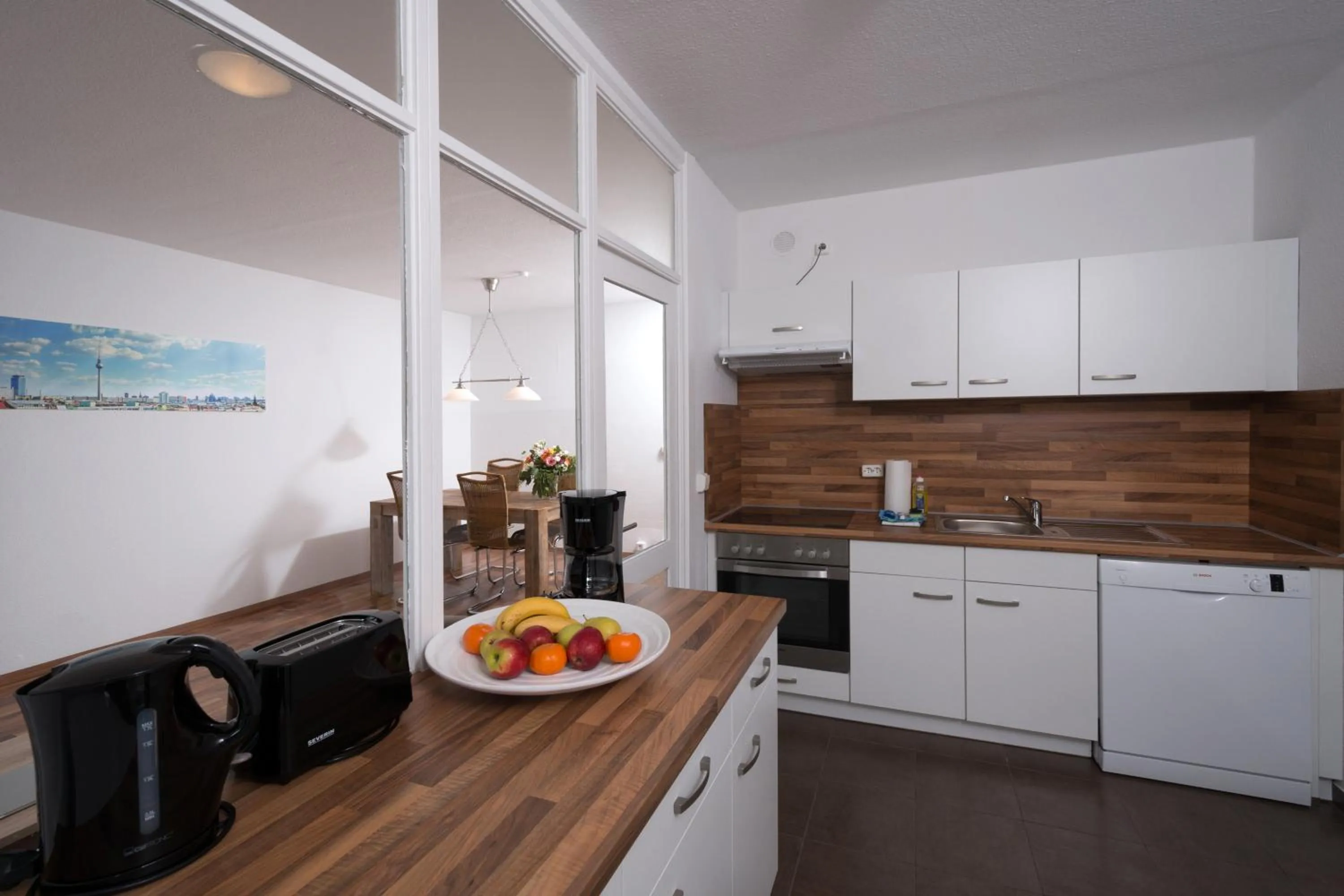 Kitchen or kitchenette in Apartments am Brandenburger Tor