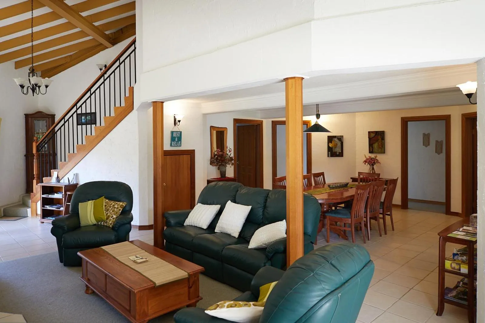 Seating area in A view of Mount Warning