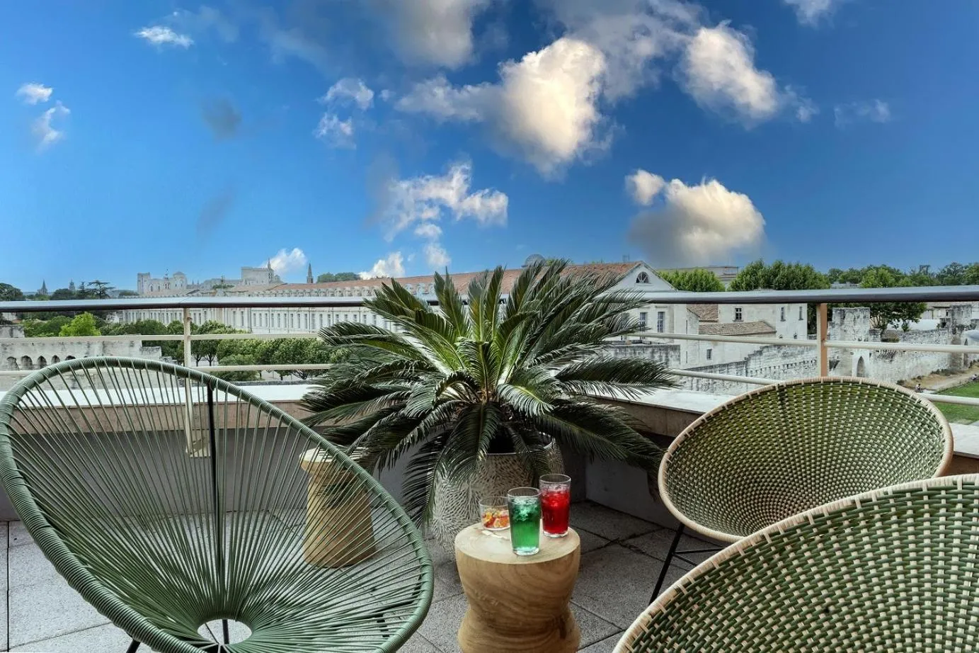 Patio in ApartHotel Sainte-Marthe