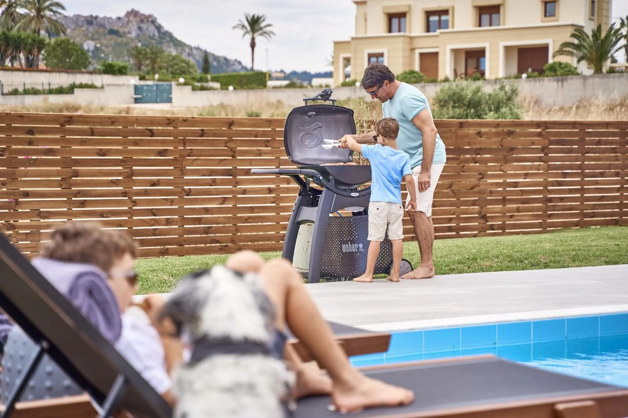 Family in Anar Villas Rhodes