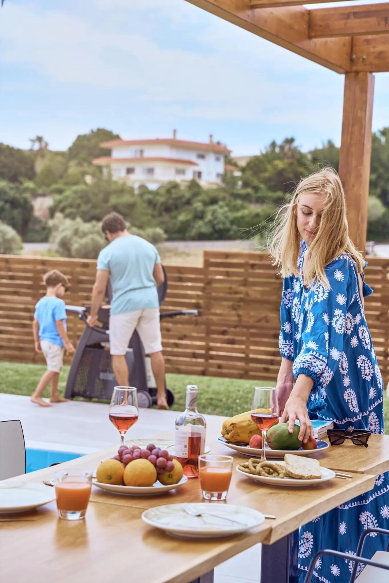 Family in Anar Villas Rhodes