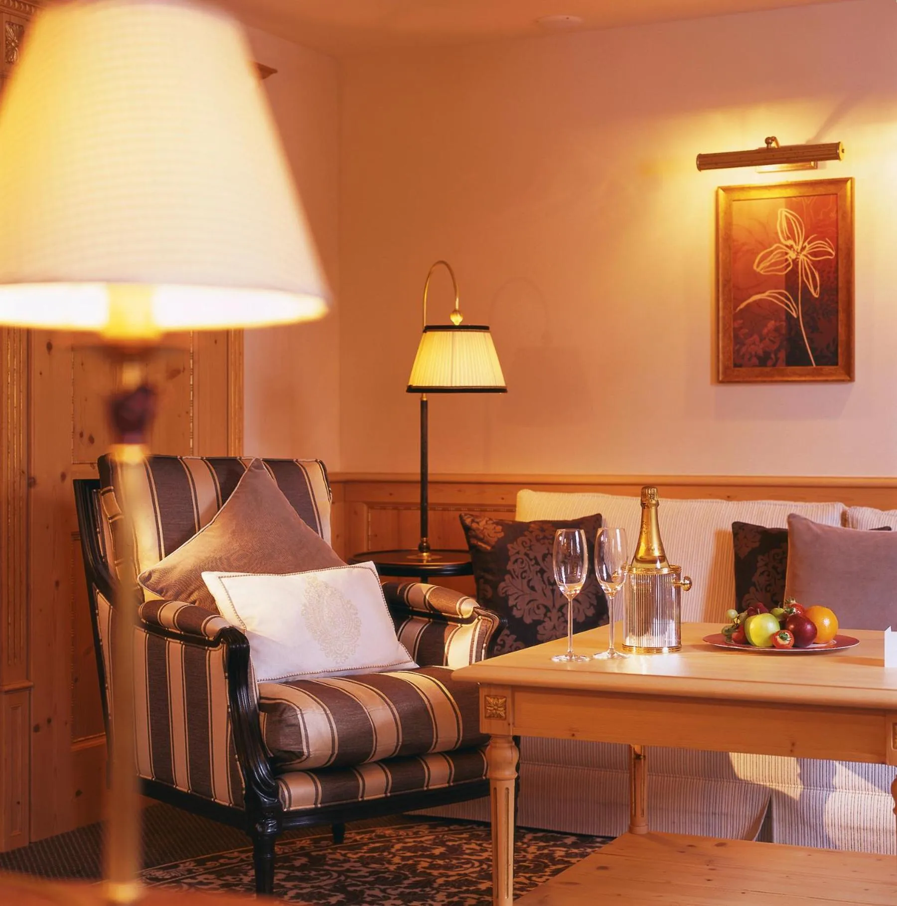 Living room in die Krone von Lech - Romantikhotel - Luxushotel in bester Lage