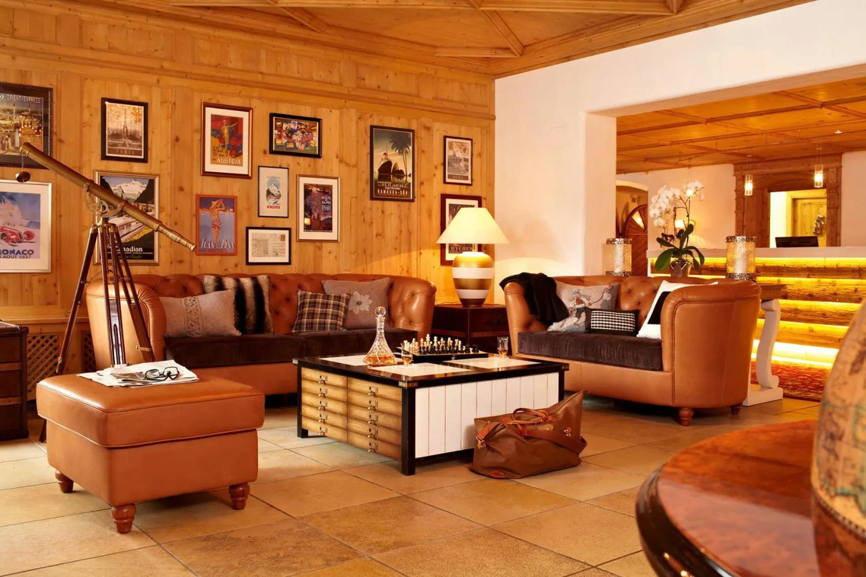 Lobby or reception in die Krone von Lech - Romantikhotel - Luxushotel in bester Lage