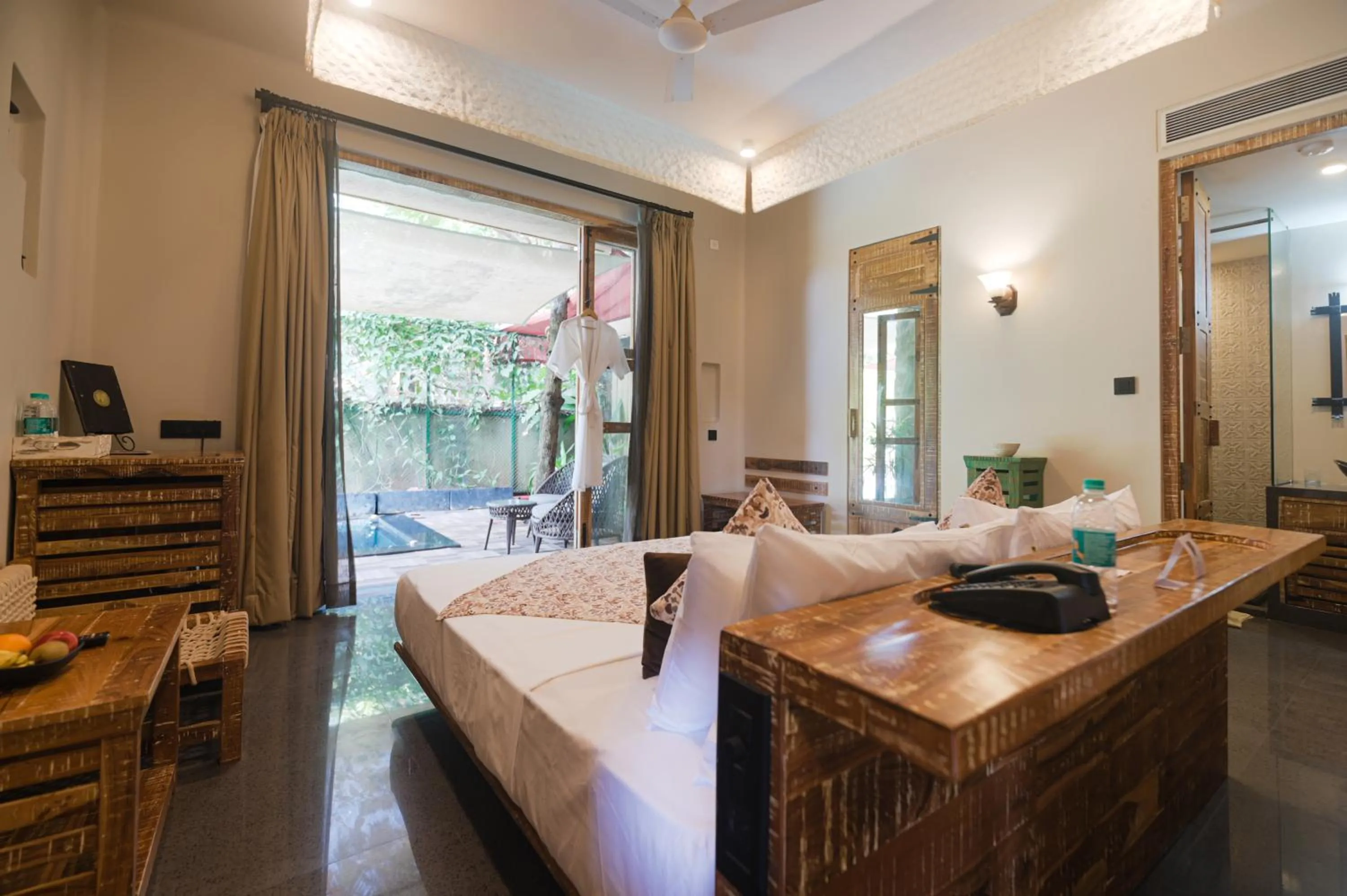 Living room, Bed in 3102bce - A Vedic Resort