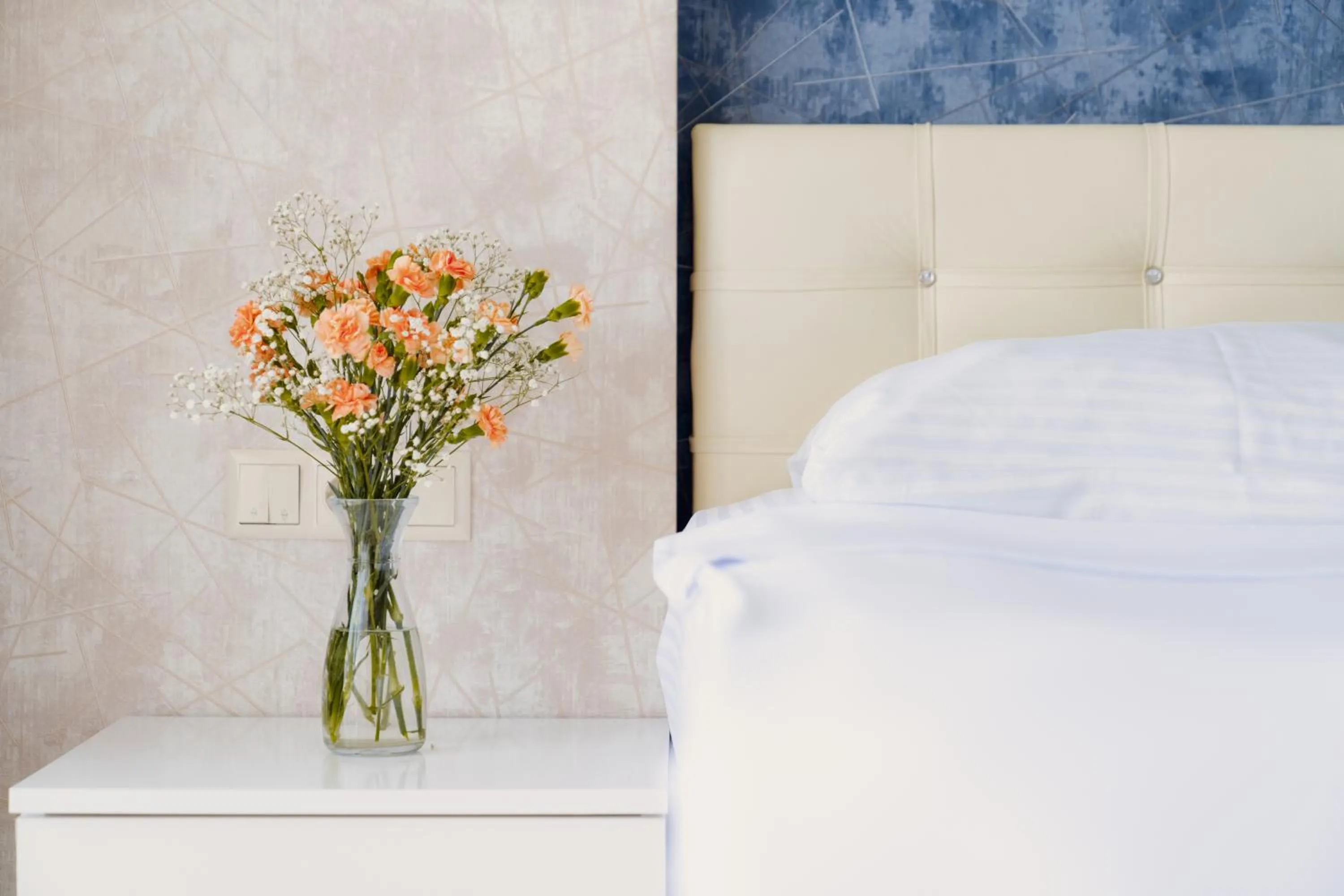 Decorative detail, Bed in Next Orange Aparthotel OFFICIAL