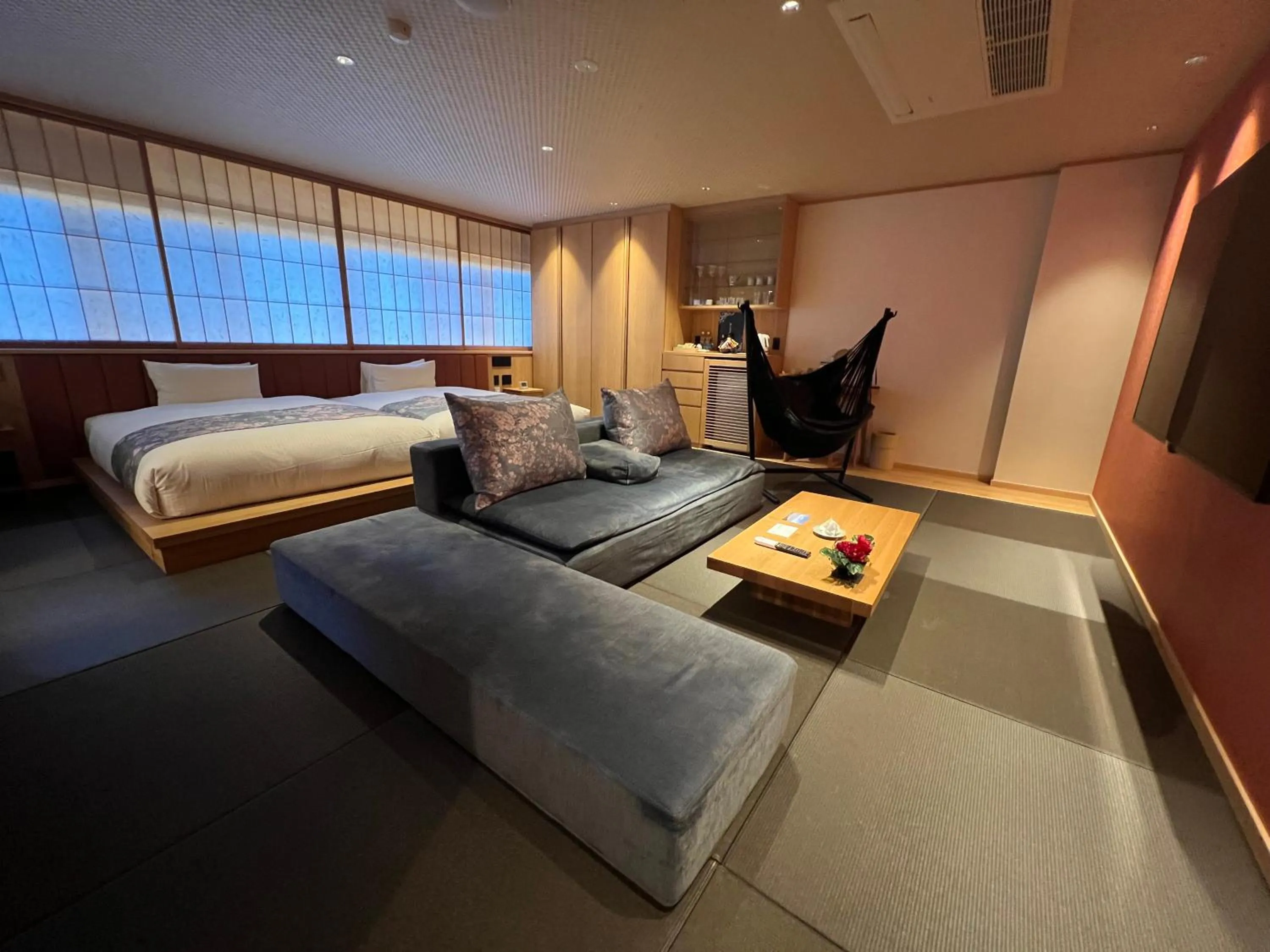 Bed in Ikeda Onsen Ryokan Tachikawa