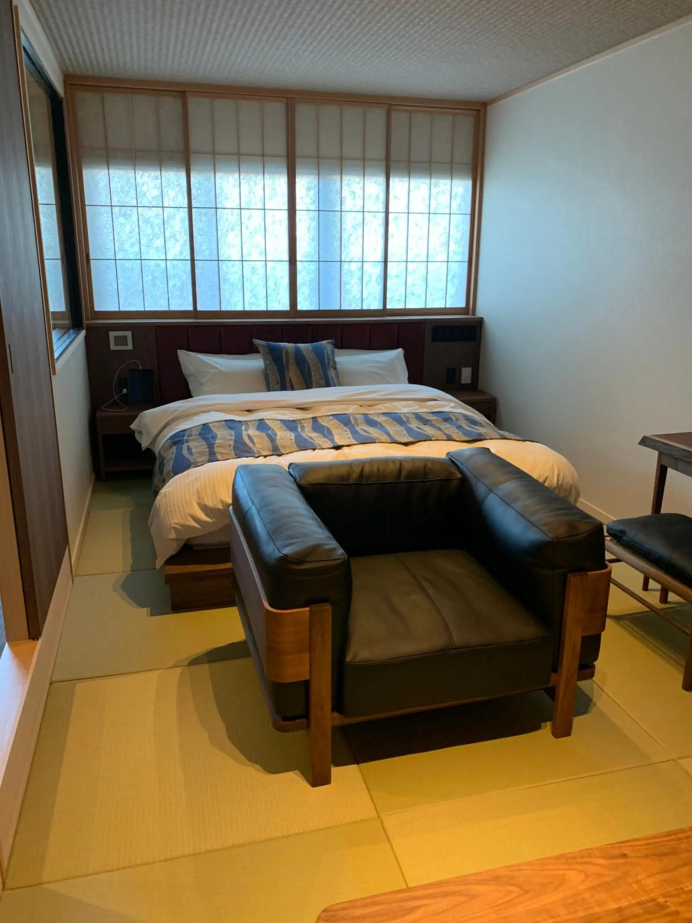 Bed in Ikeda Onsen Ryokan Tachikawa