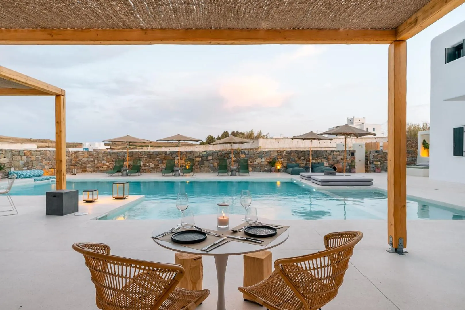 Dining area in Koukoumi Vegan Boutique Hotel