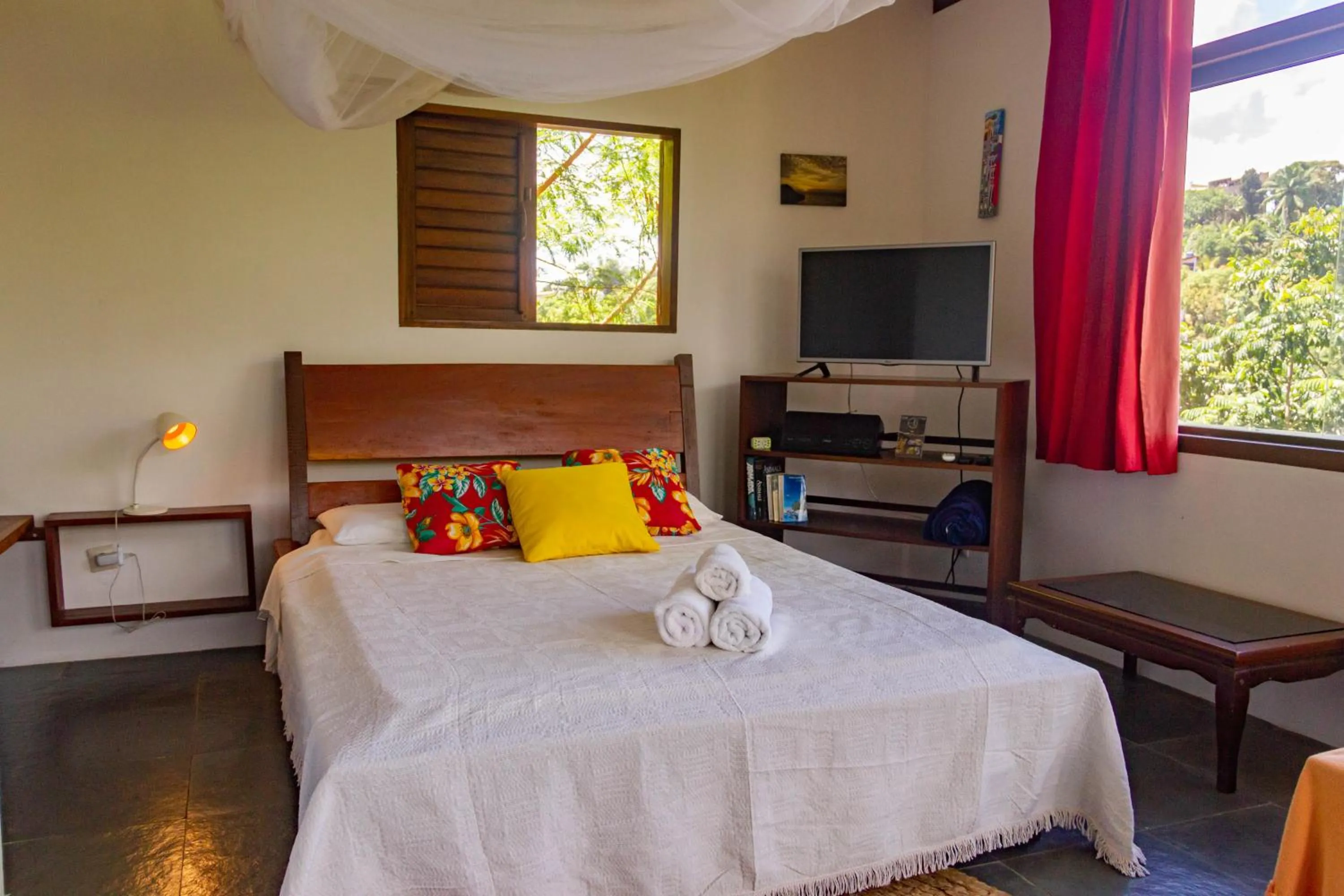 Bed in Pousada Aquarela