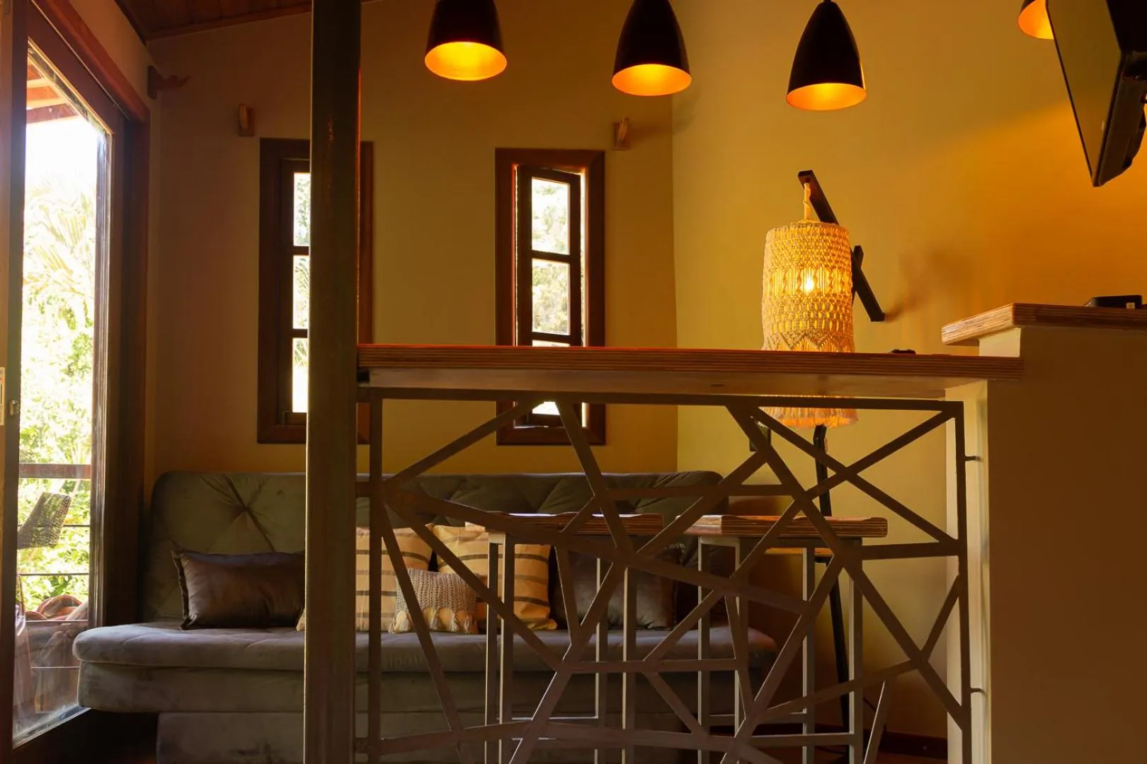 Living room in Pousada Aquarela