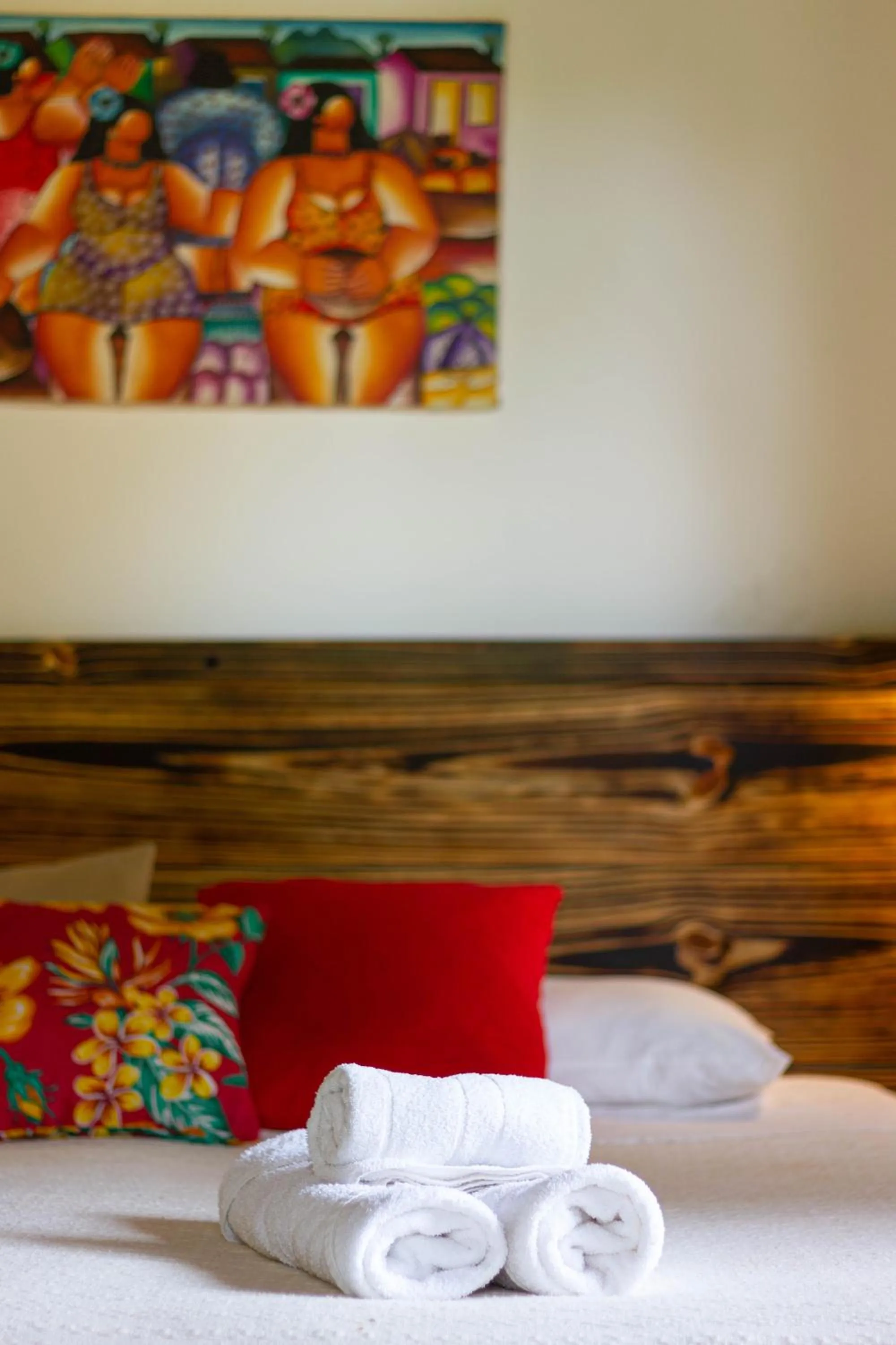 Bed in Pousada Aquarela