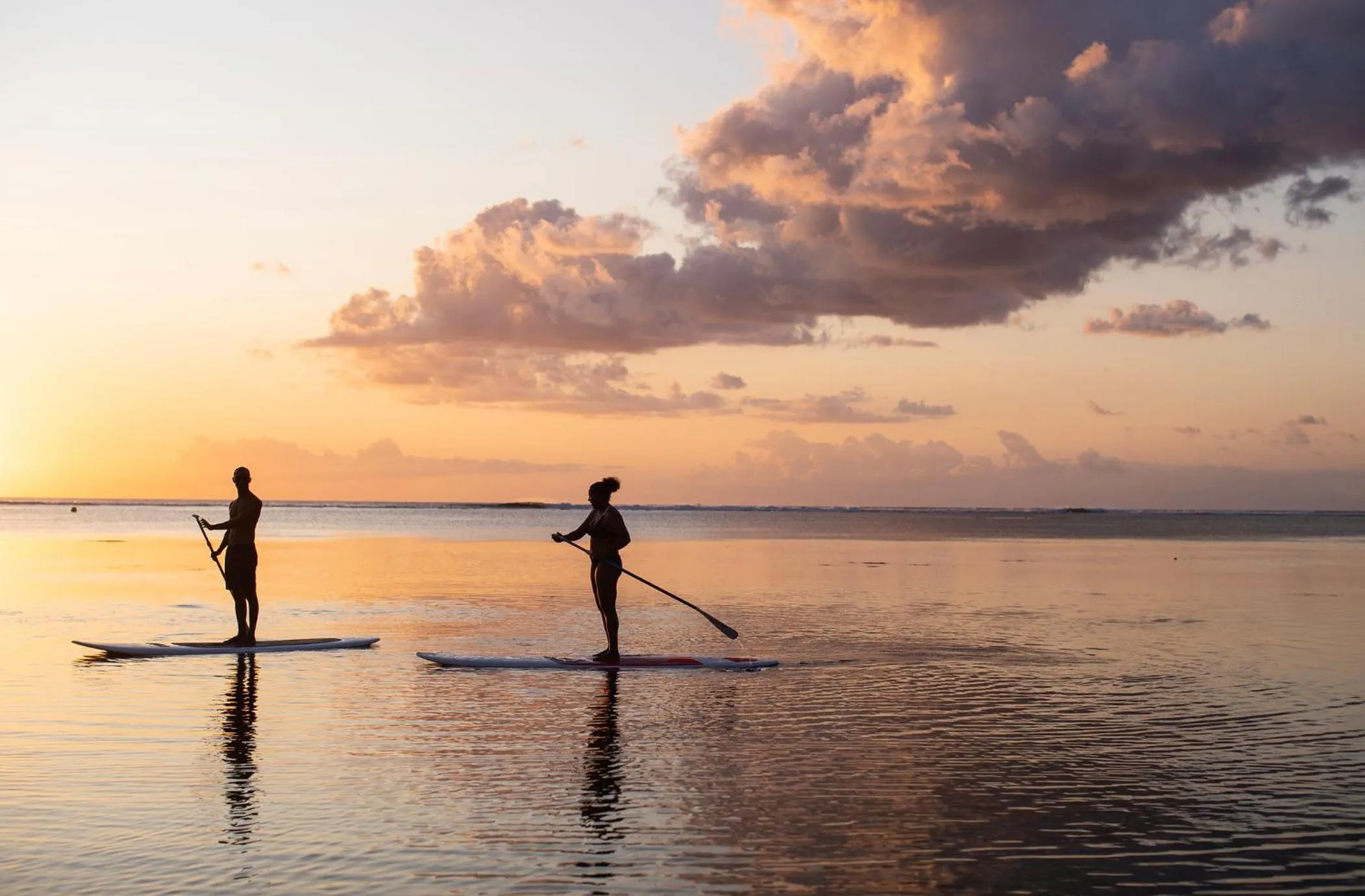 Sunset in La Pirogue Mauritius