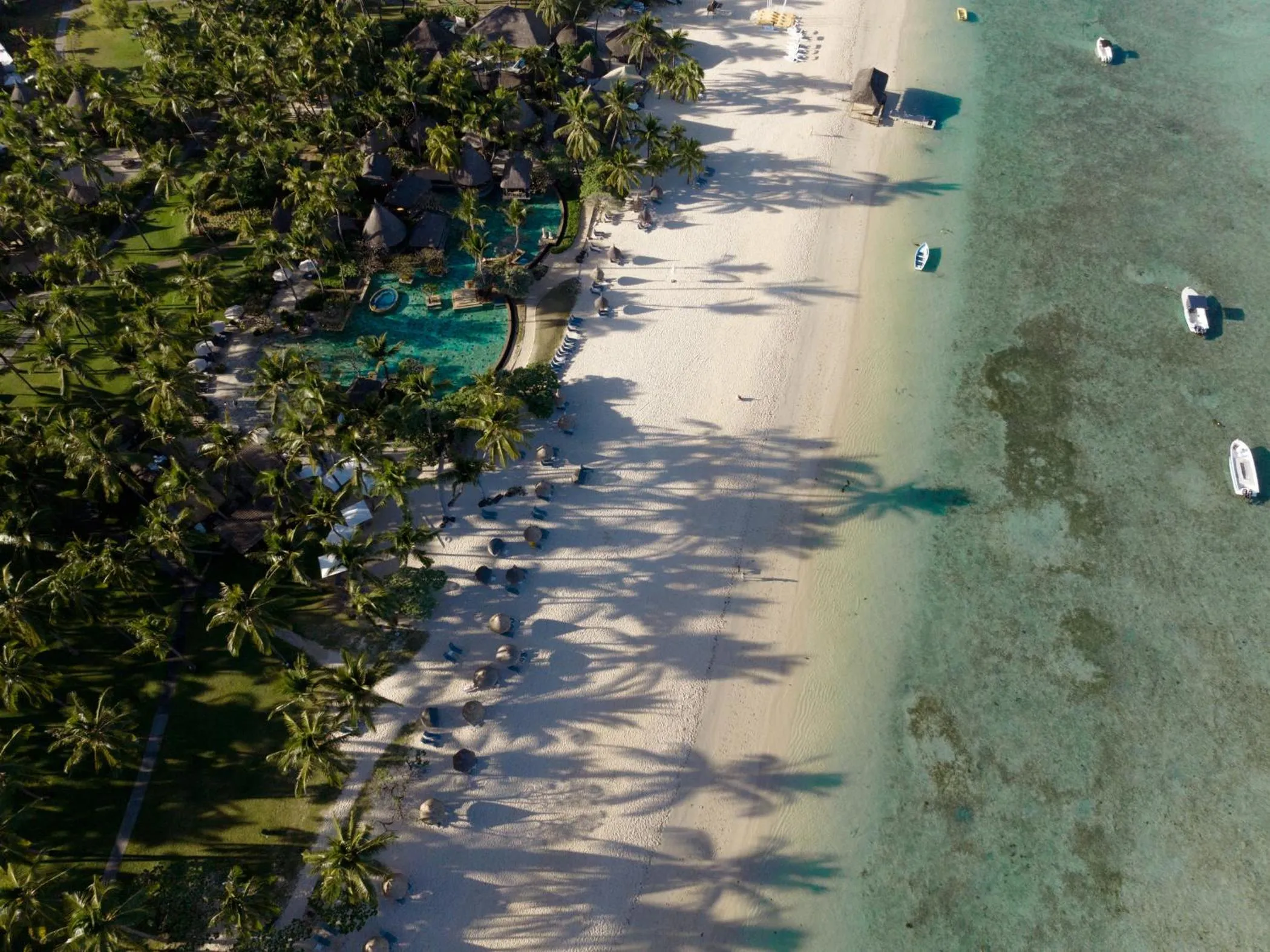 Beach in La Pirogue Mauritius