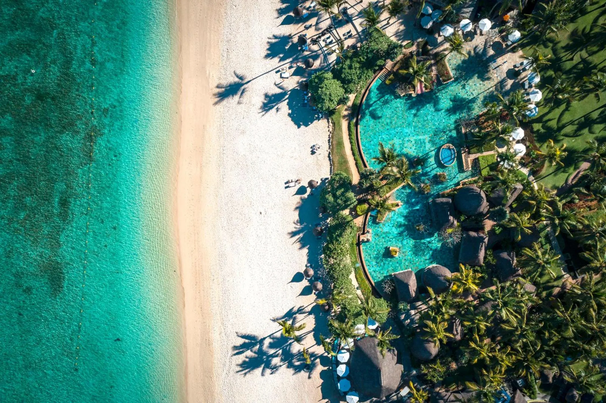 Bird's eye view in La Pirogue Mauritius