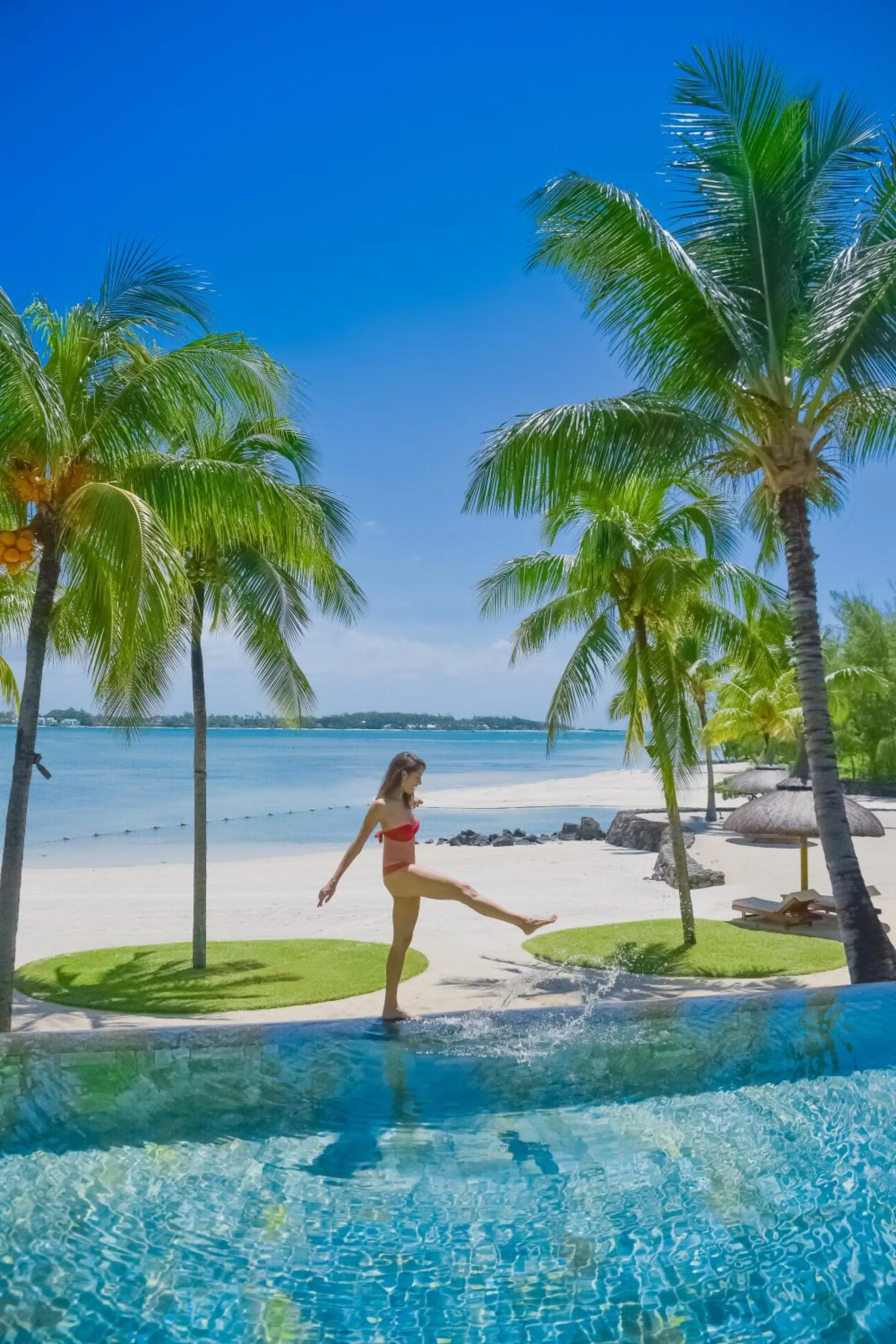 Beach in Shangri-La Le Touessrok, Mauritius