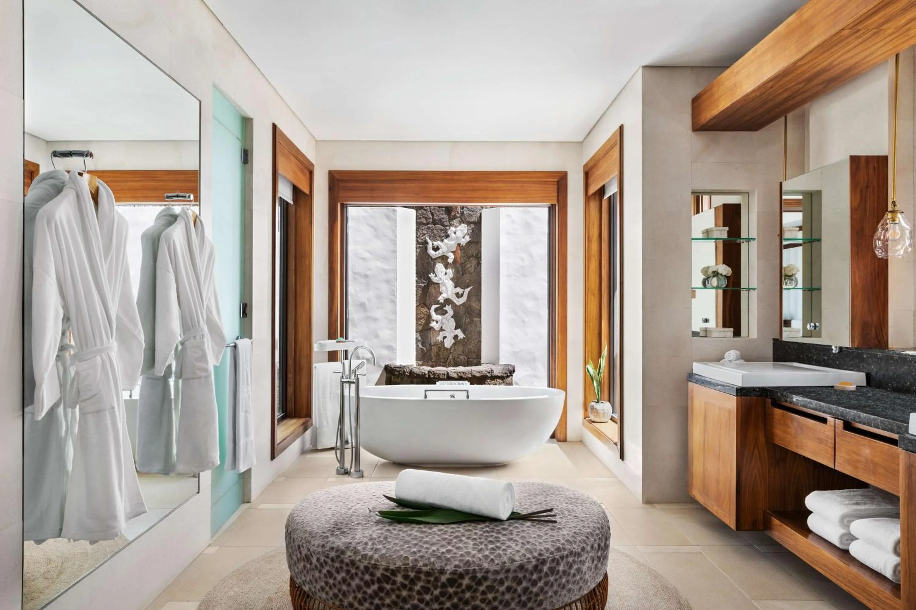 Bathroom in Shangri-La Le Touessrok, Mauritius