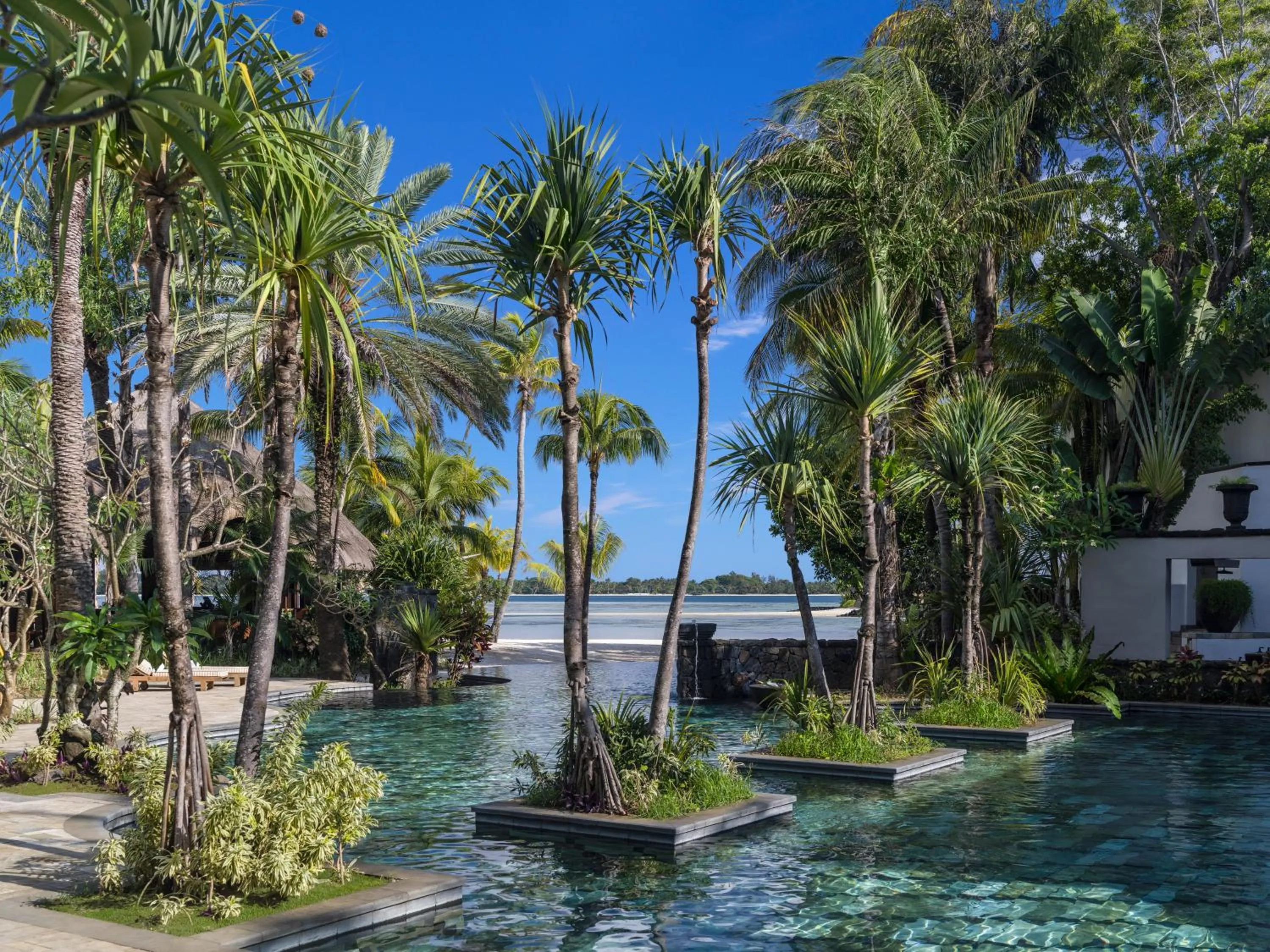Swimming pool in Shangri-La Le Touessrok, Mauritius