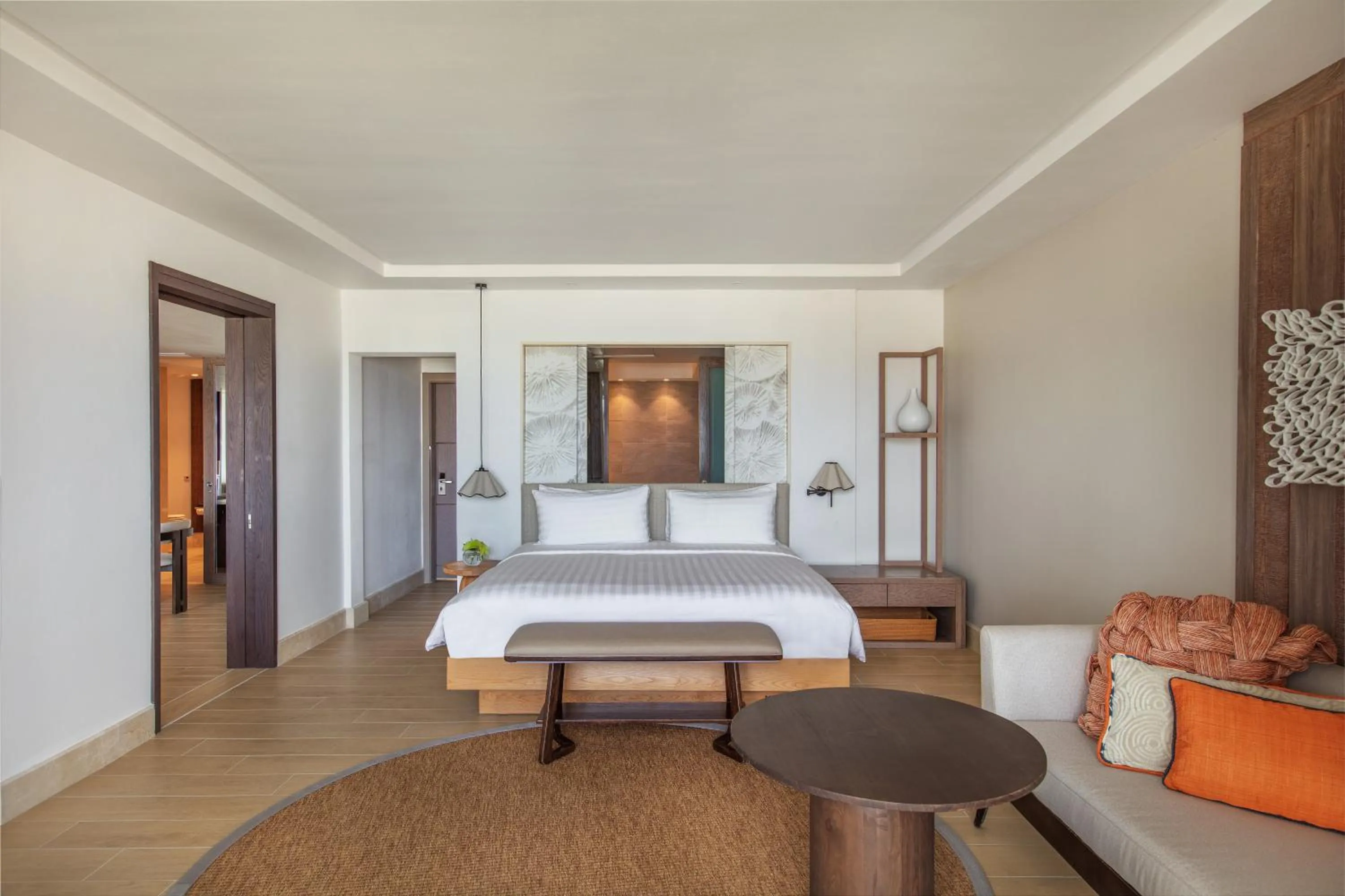 Bed in Shangri-La Le Touessrok, Mauritius