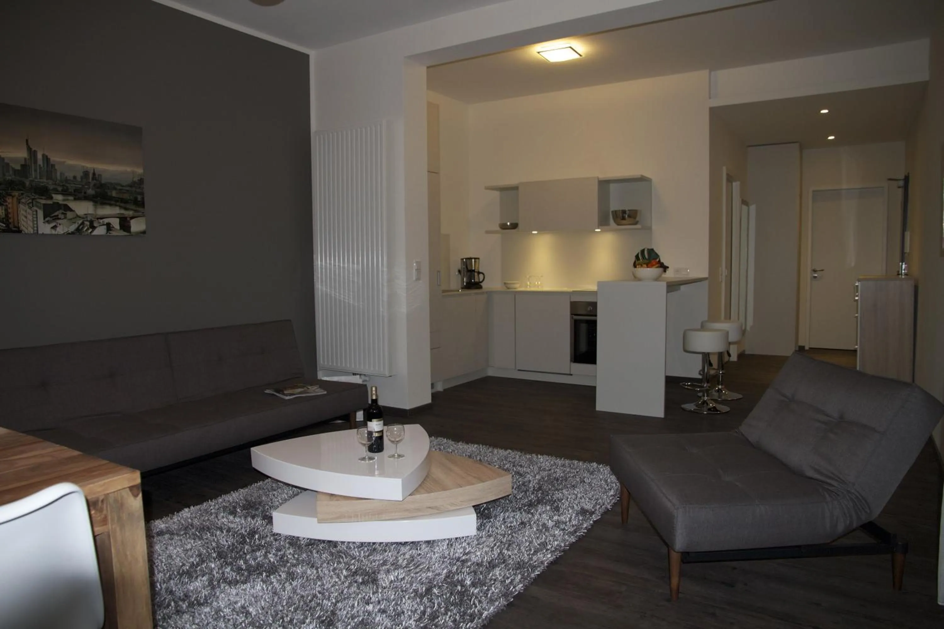 Seating area in Boardinghouse Offenbach Service Apartments