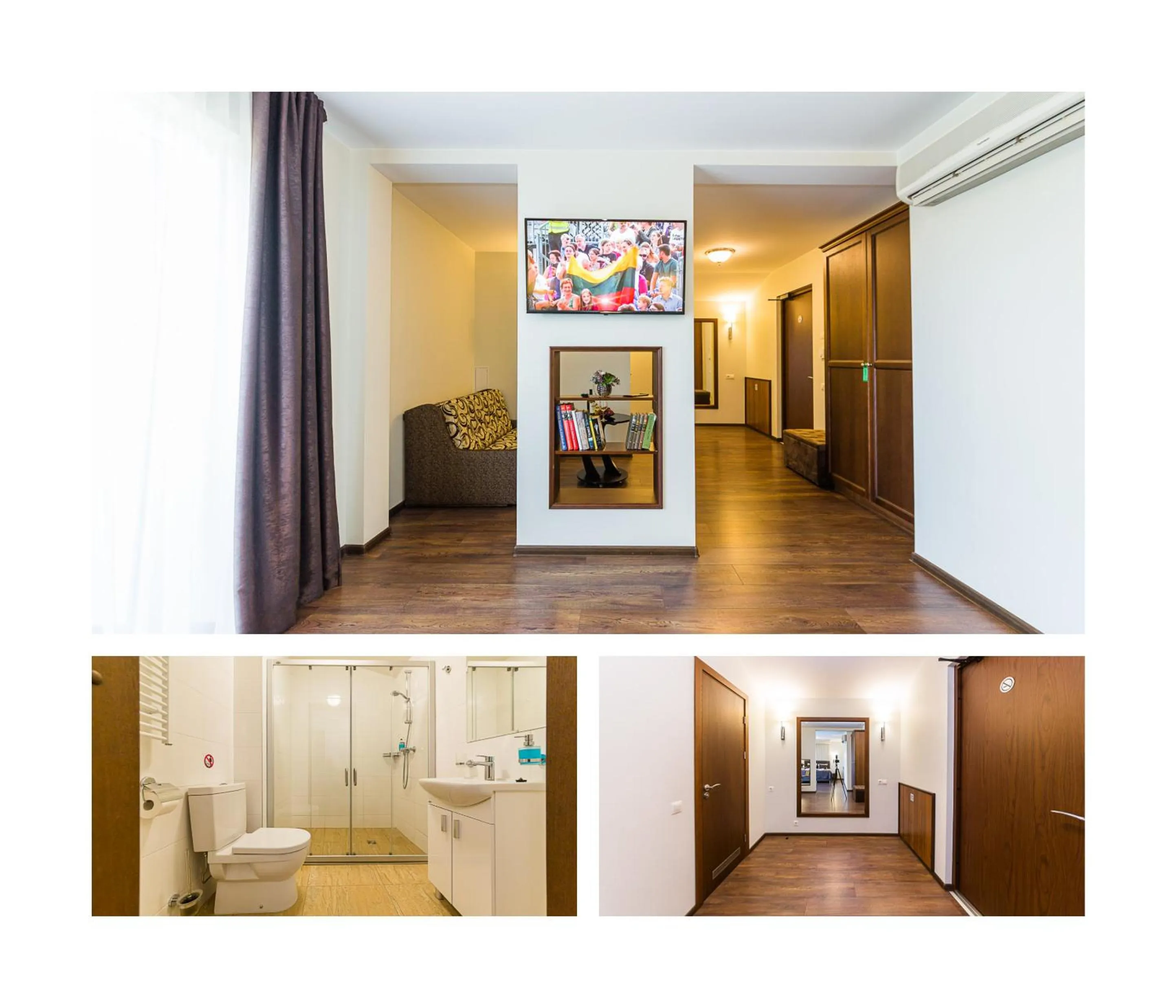 Bed in Motel Panorama