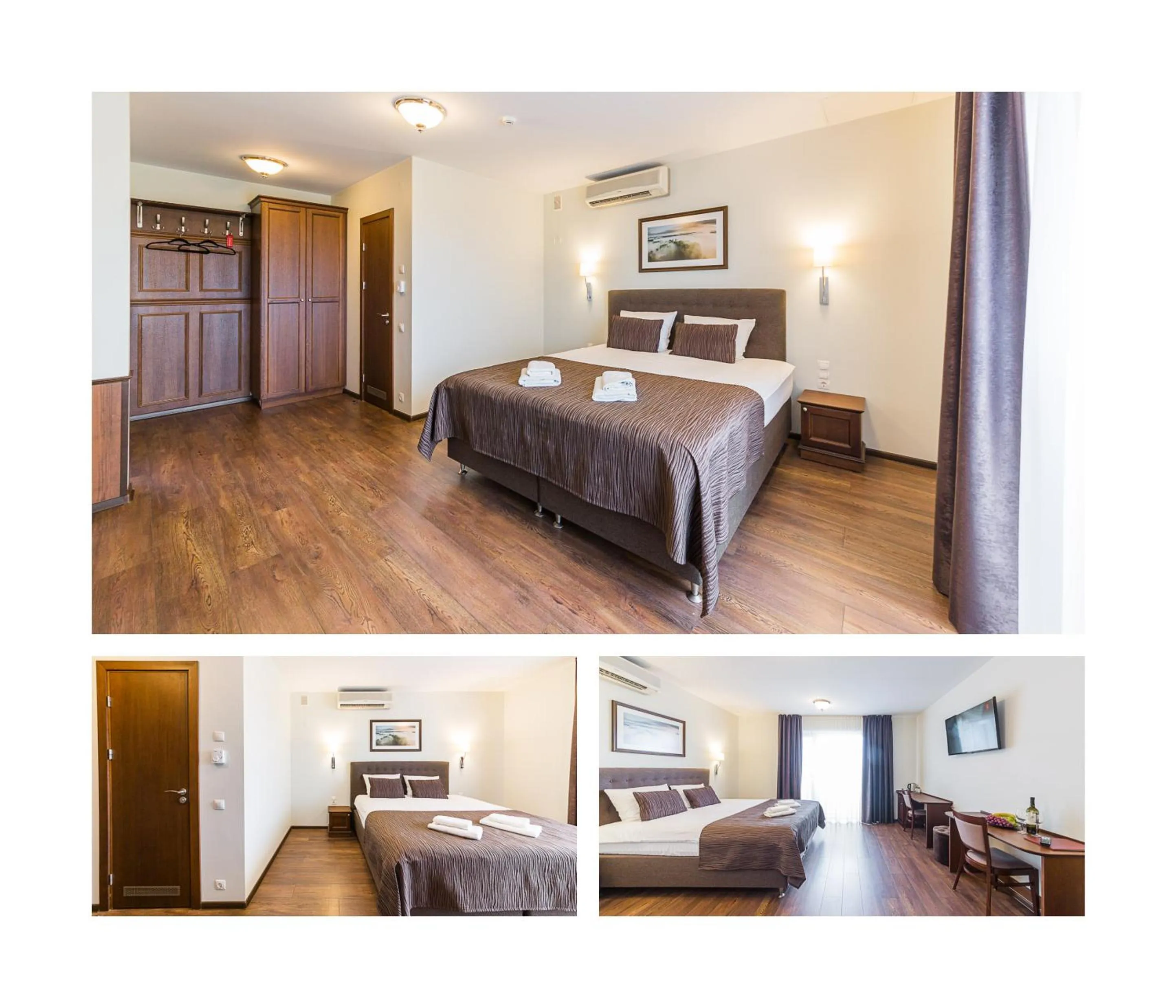 Bed in Motel Panorama