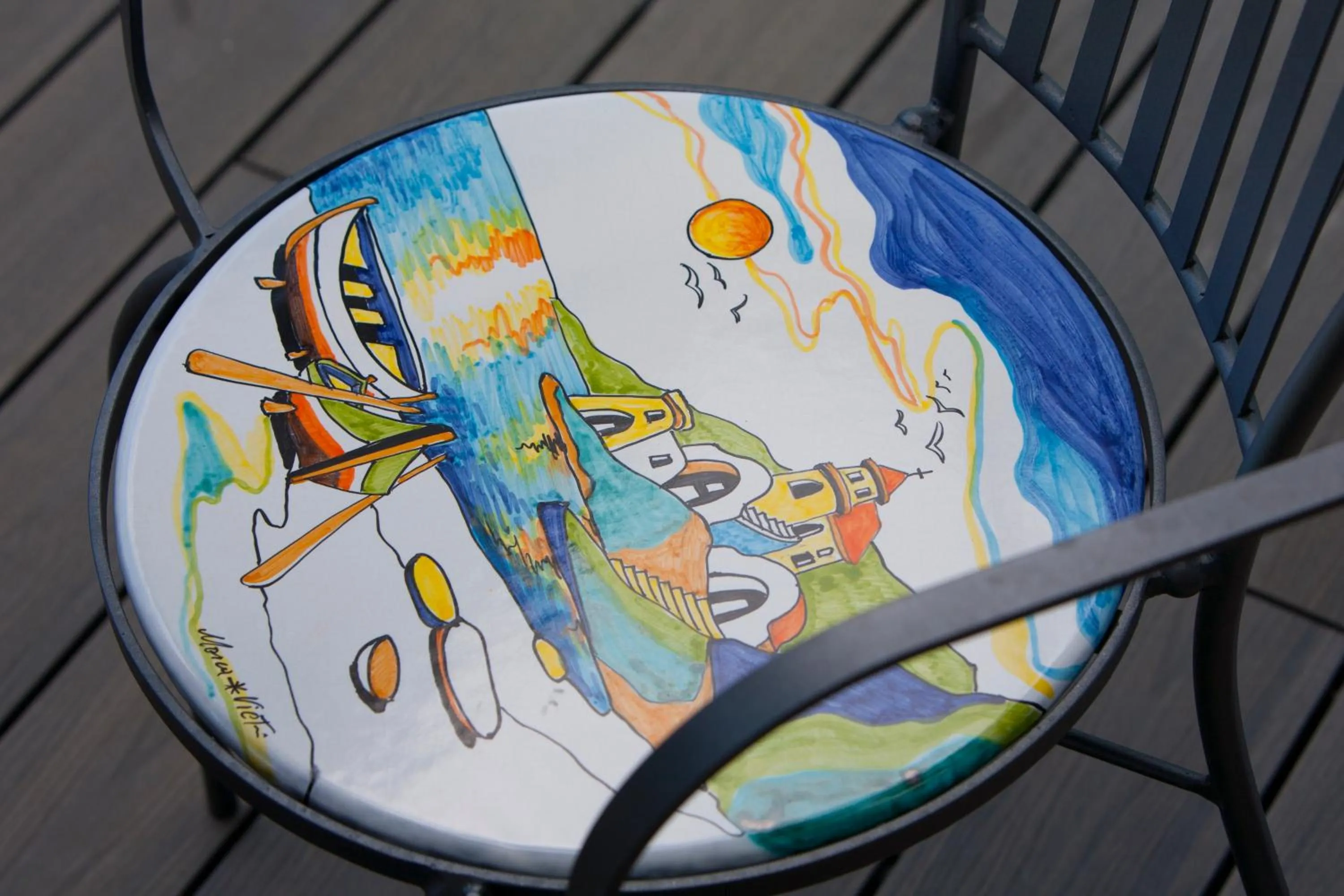 Decorative detail in Le Palme Sorrento