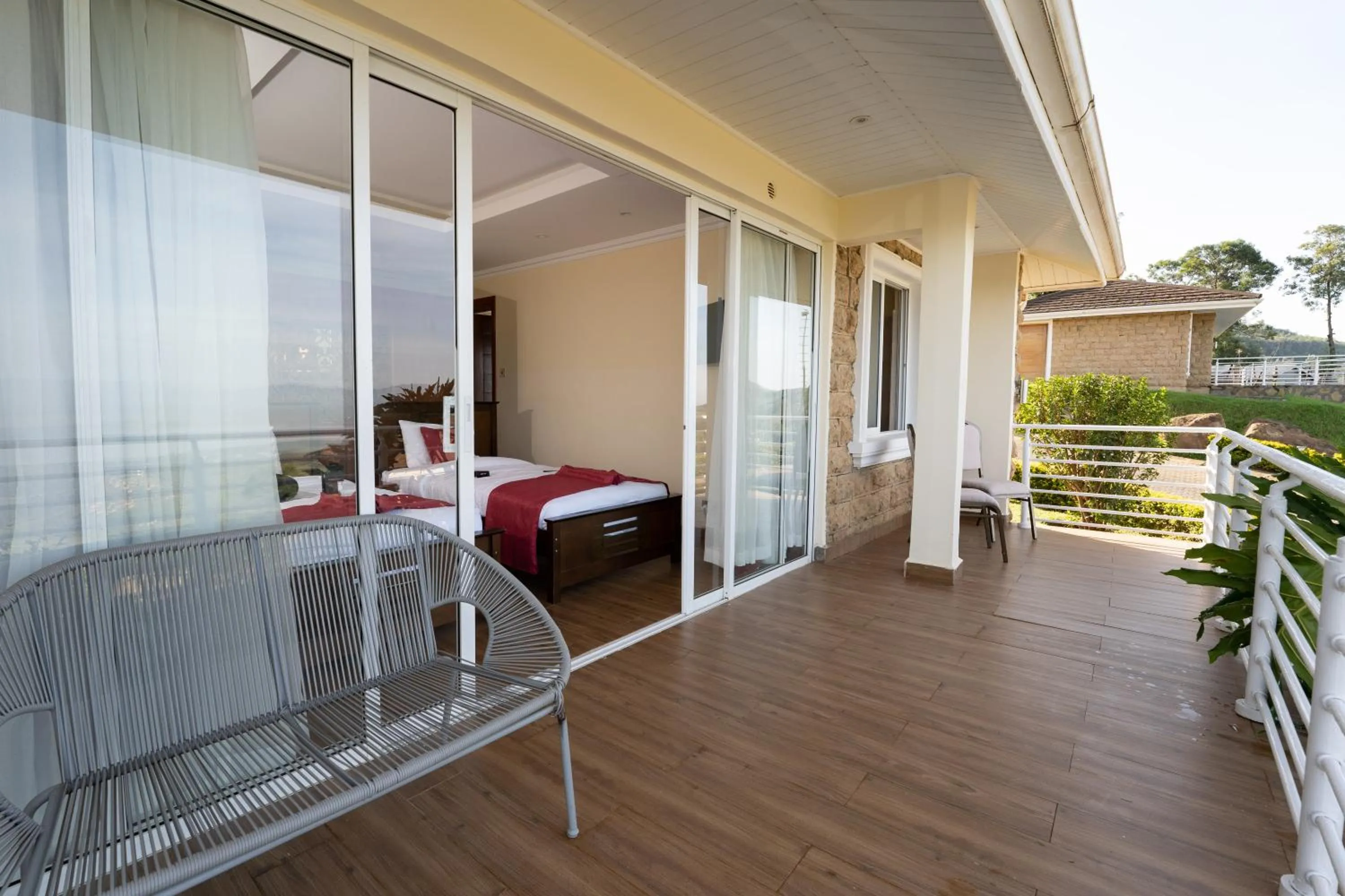Bed in Lake Elementaita Mountain Lodge