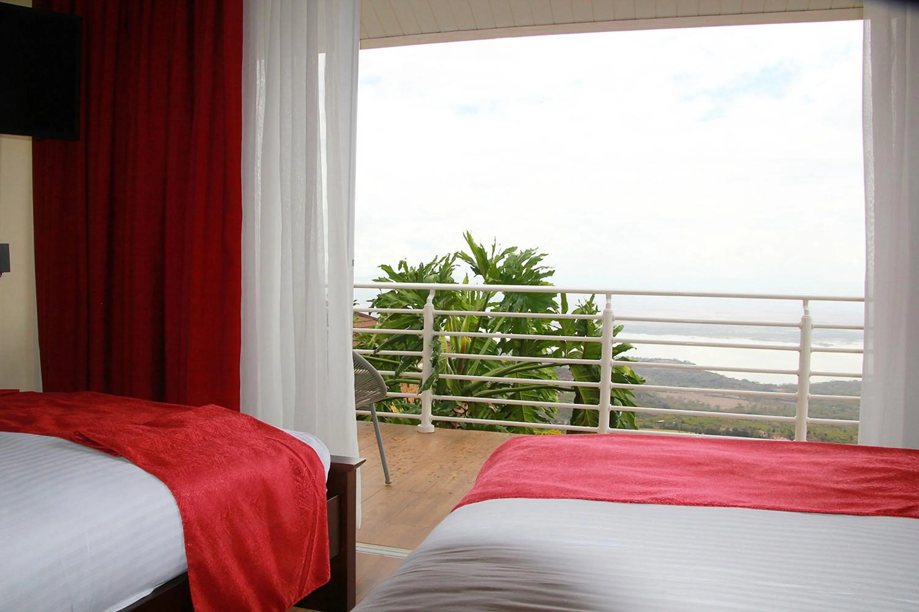 Bed in Lake Elementaita Mountain Lodge