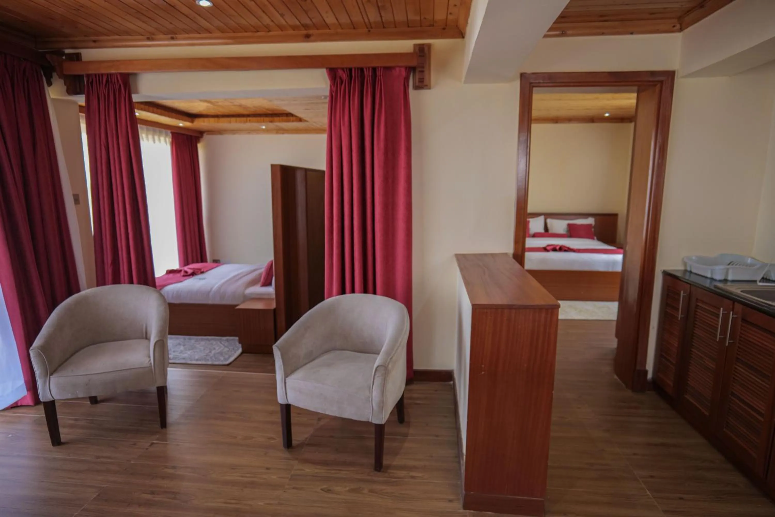 Bed in Lake Elementaita Mountain Lodge