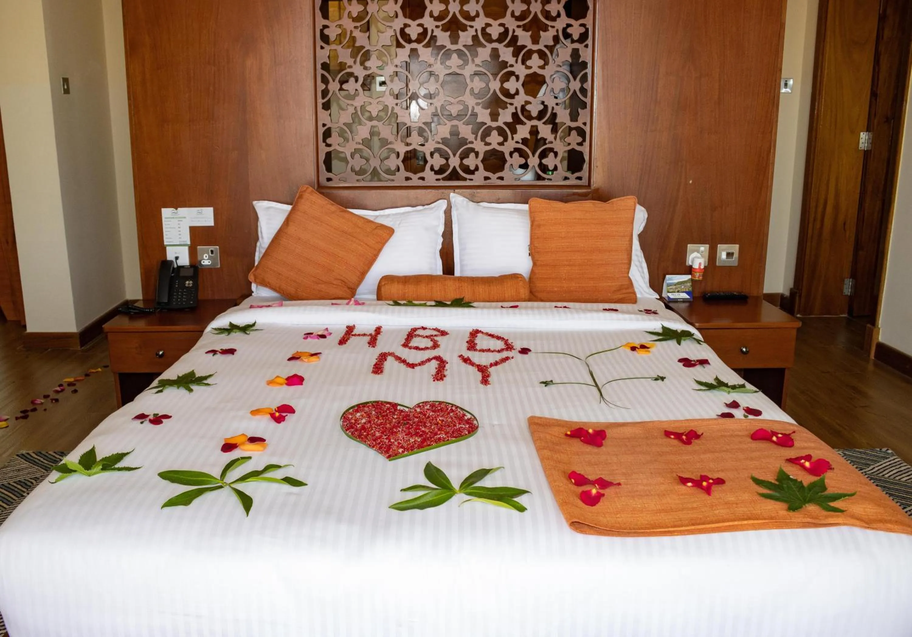 Bed in Lake Elementaita Mountain Lodge