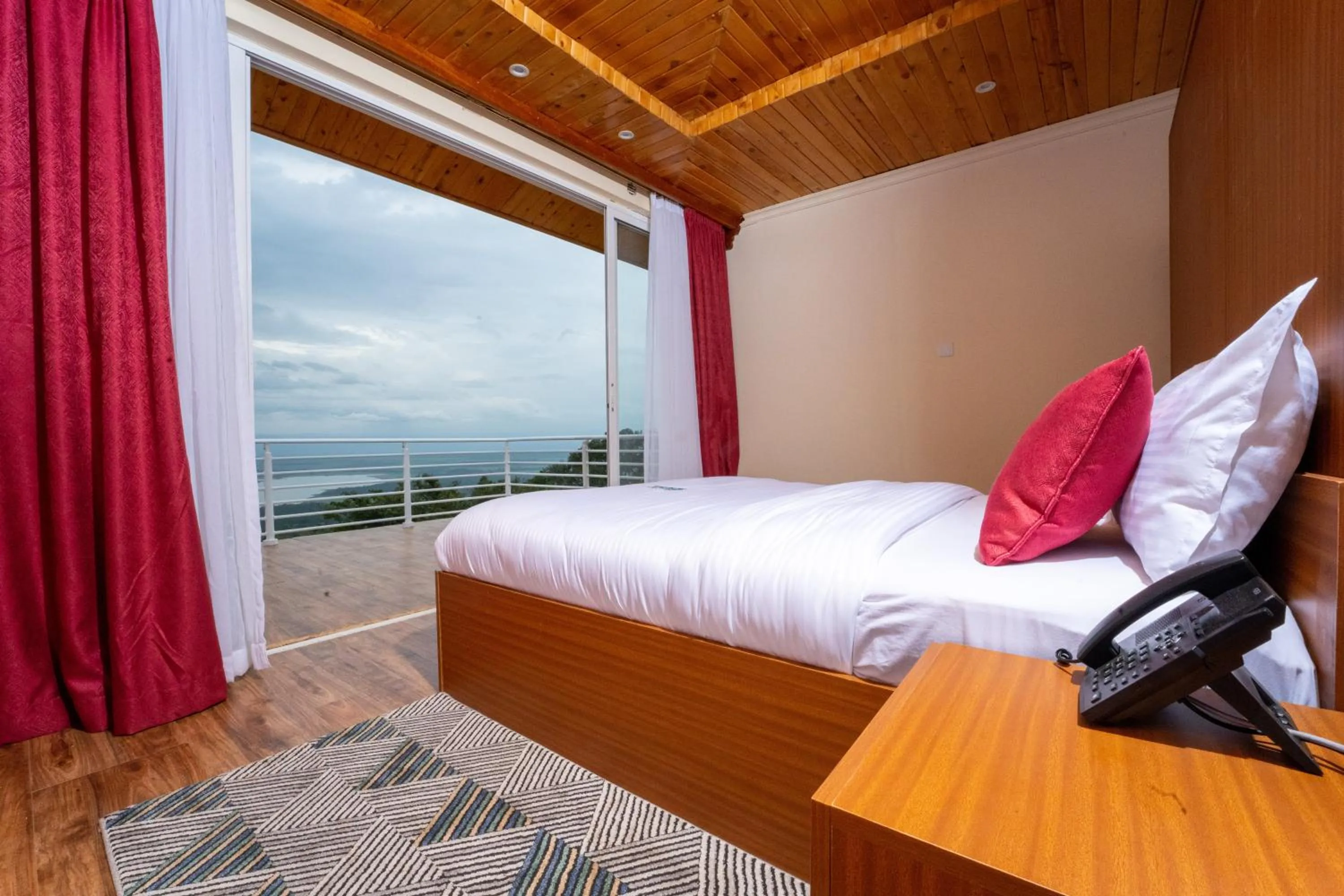 Bed in Lake Elementaita Mountain Lodge