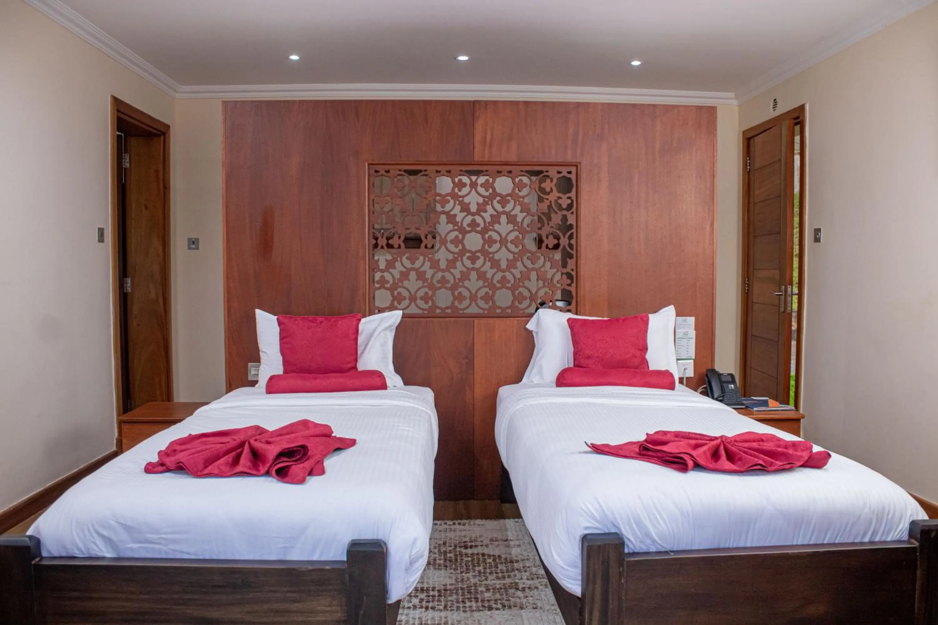 Bed in Lake Elementaita Mountain Lodge