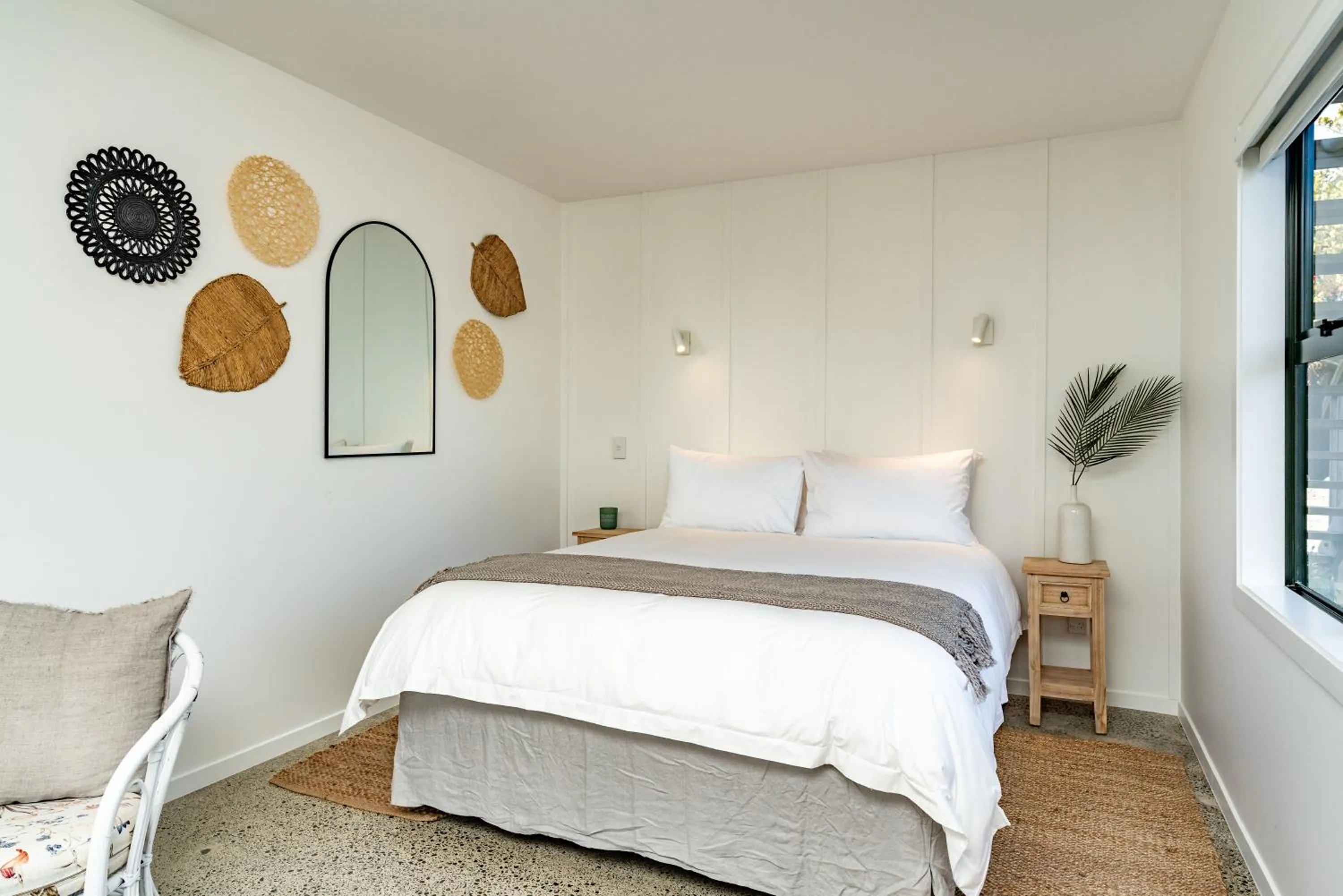 Bed in Tui & Nikau Cabins