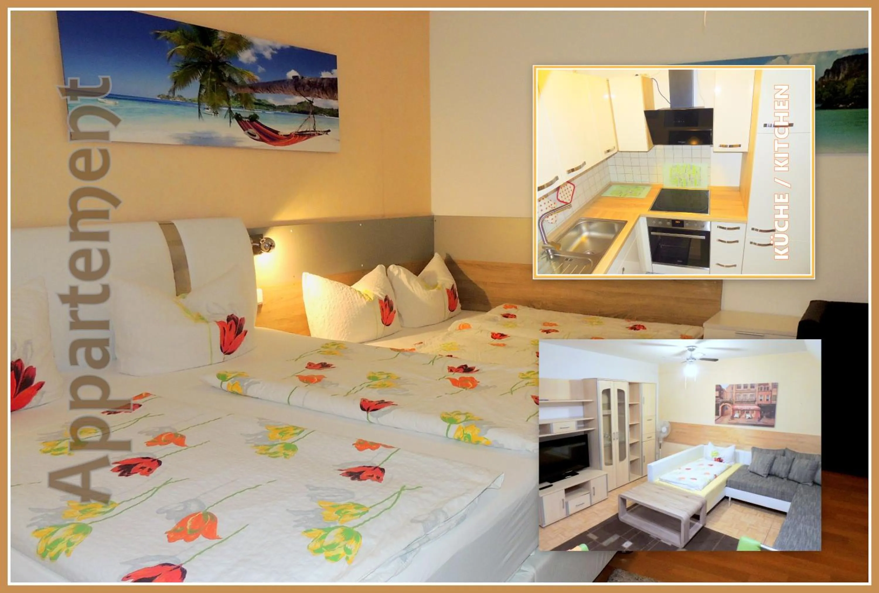 Bedroom, Bed in Appartements 4U Rodenbach