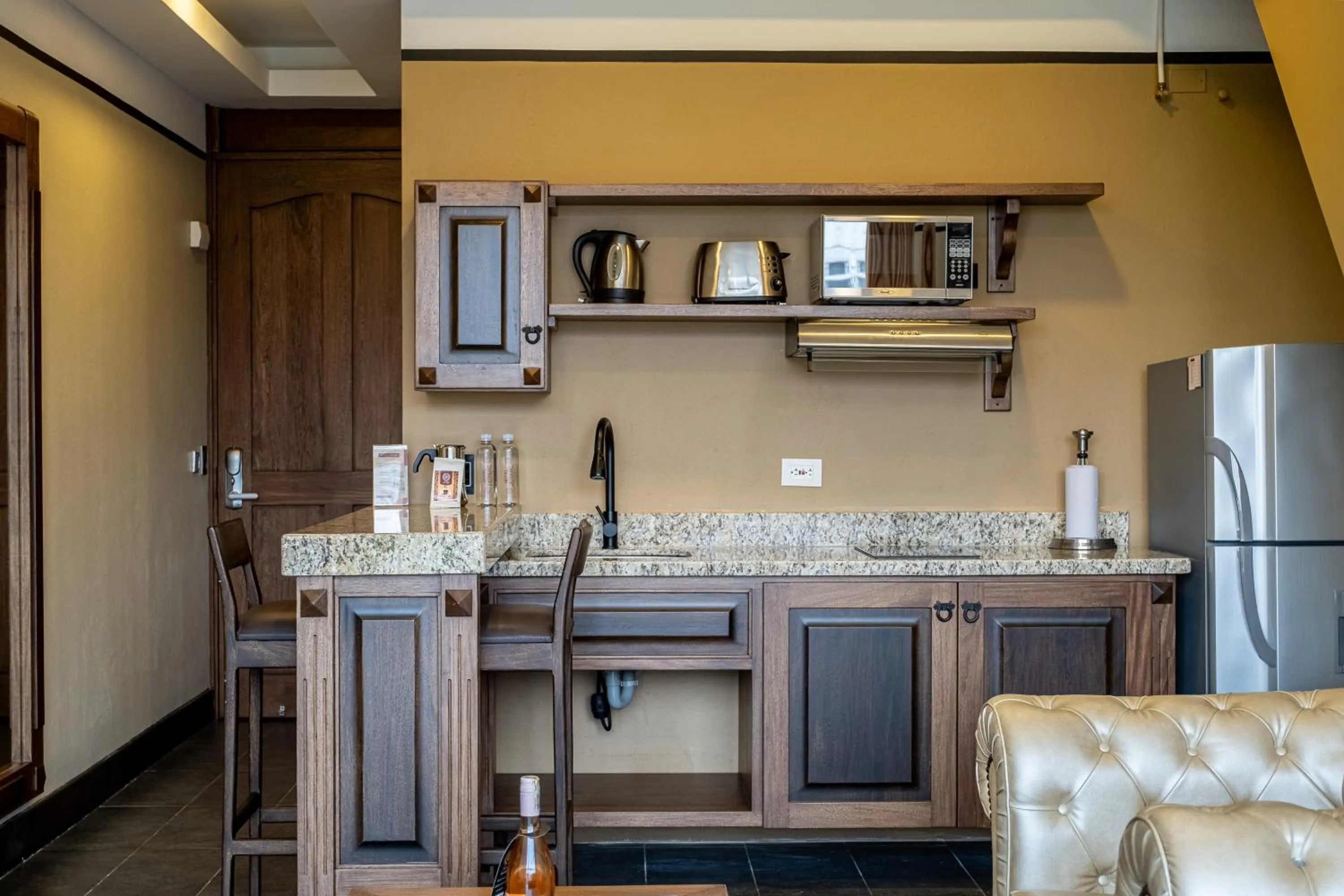 Kitchen or kitchenette in Hotel Du Parc