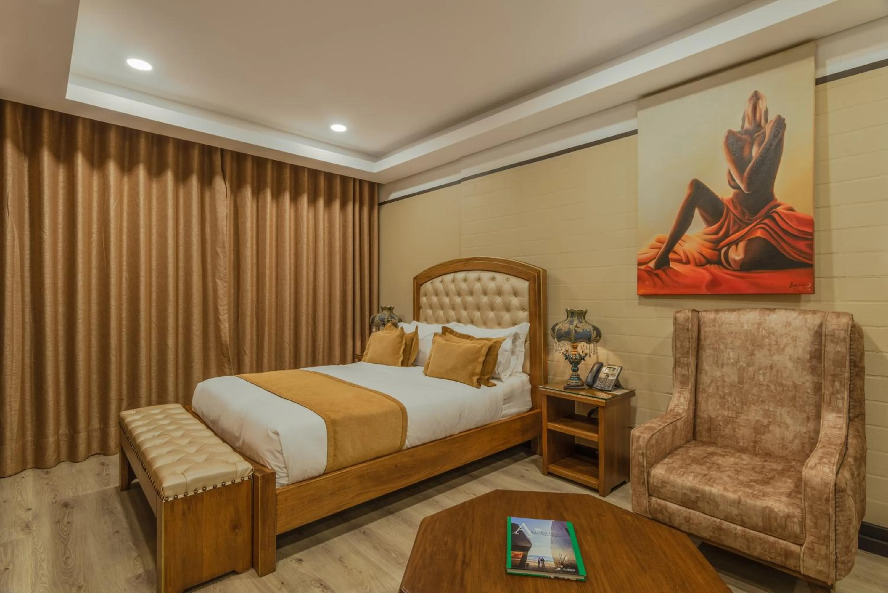 Bed in Hotel Du Parc