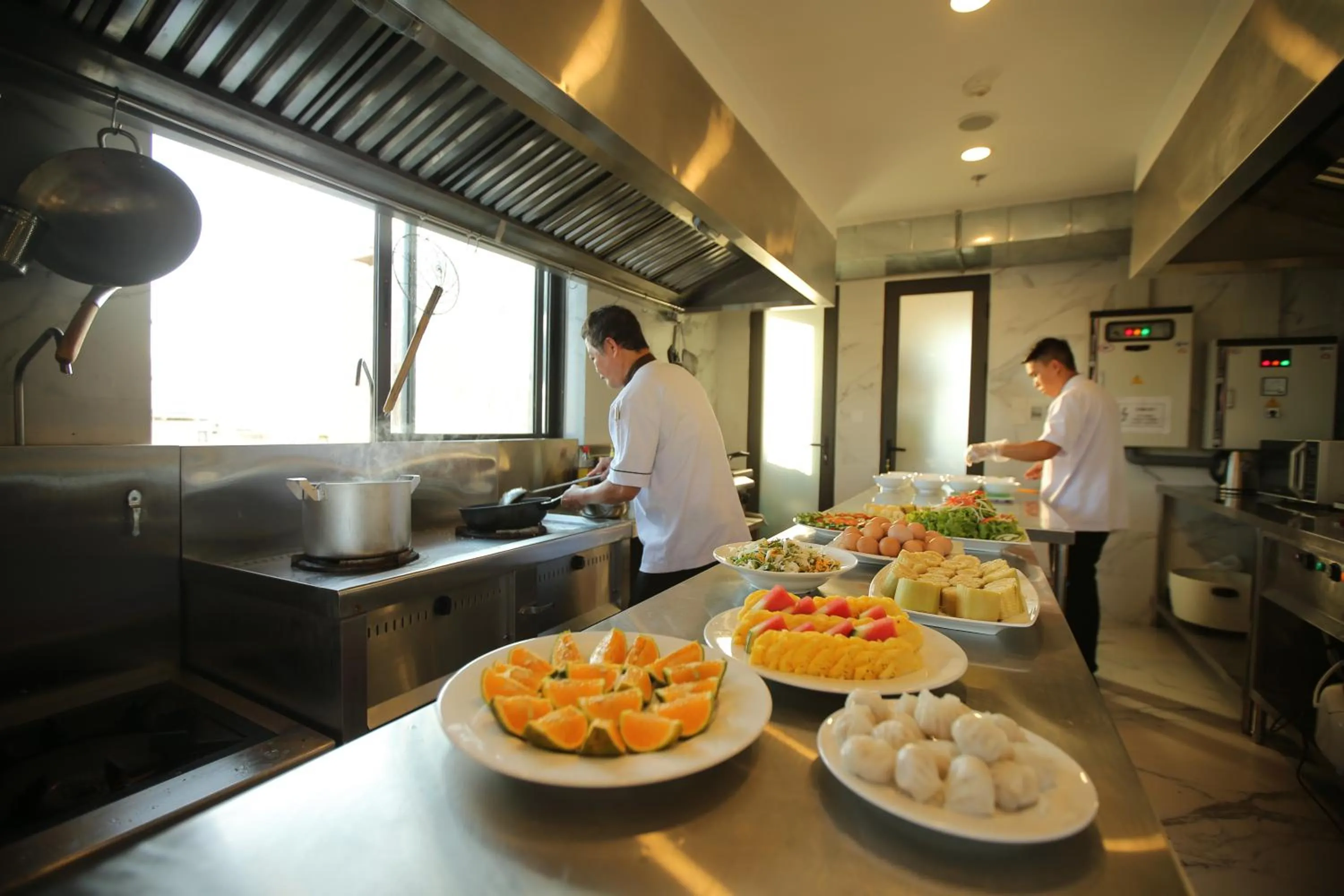 Communal kitchen in Pharaoh Boutique Hotel Danang