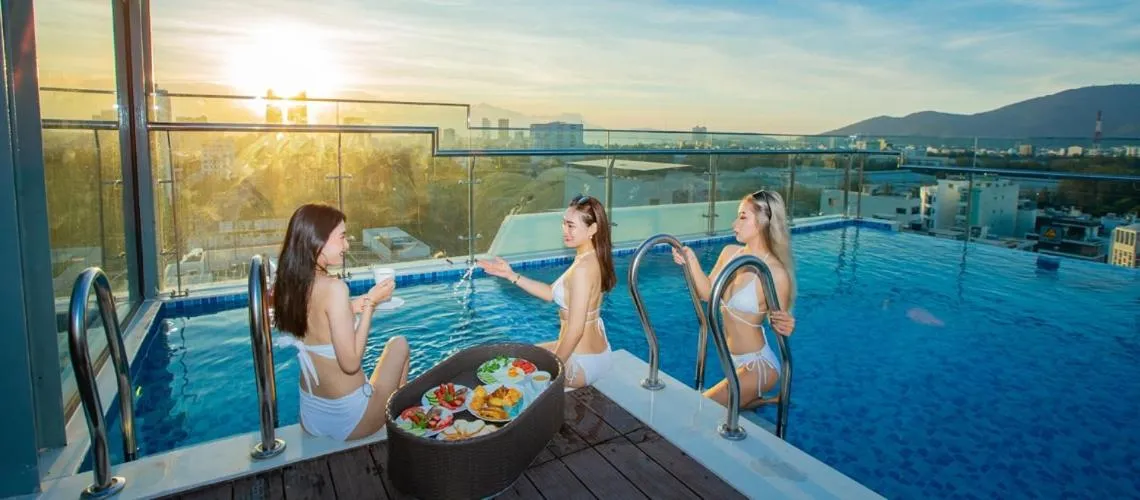 Swimming pool in Pharaoh Boutique Hotel Danang