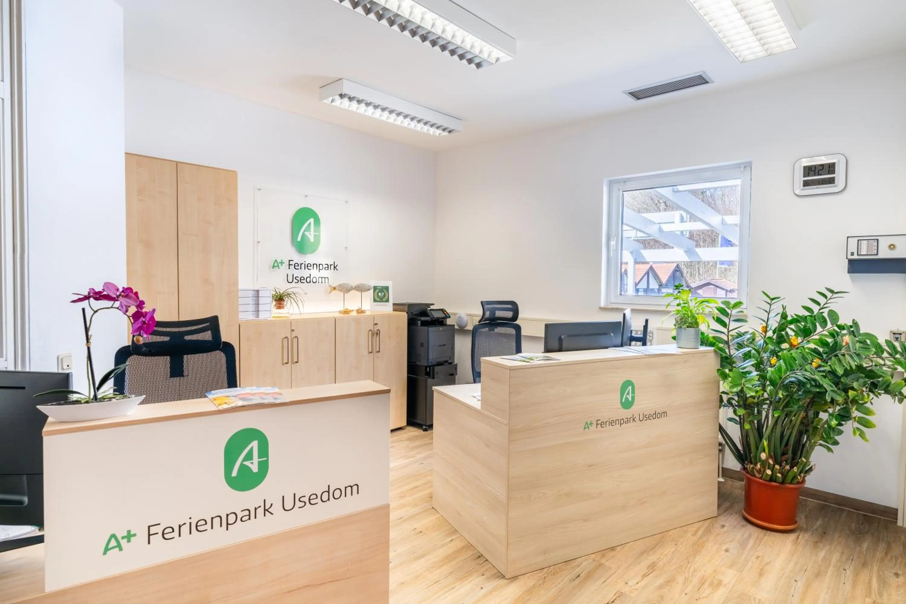 Lobby or reception in A plus Ferienpark Usedom