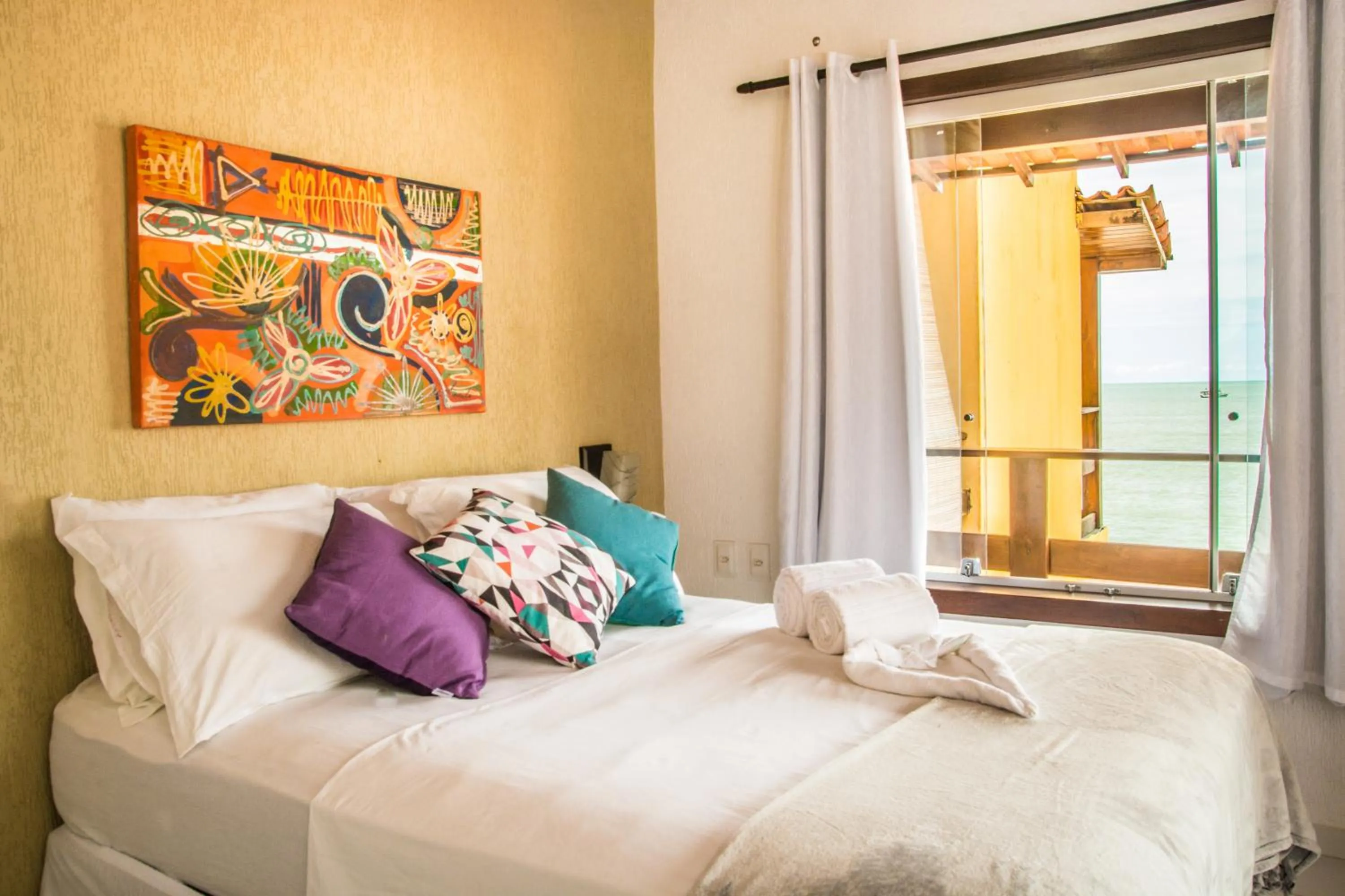 Bed in Pousada Grauçá