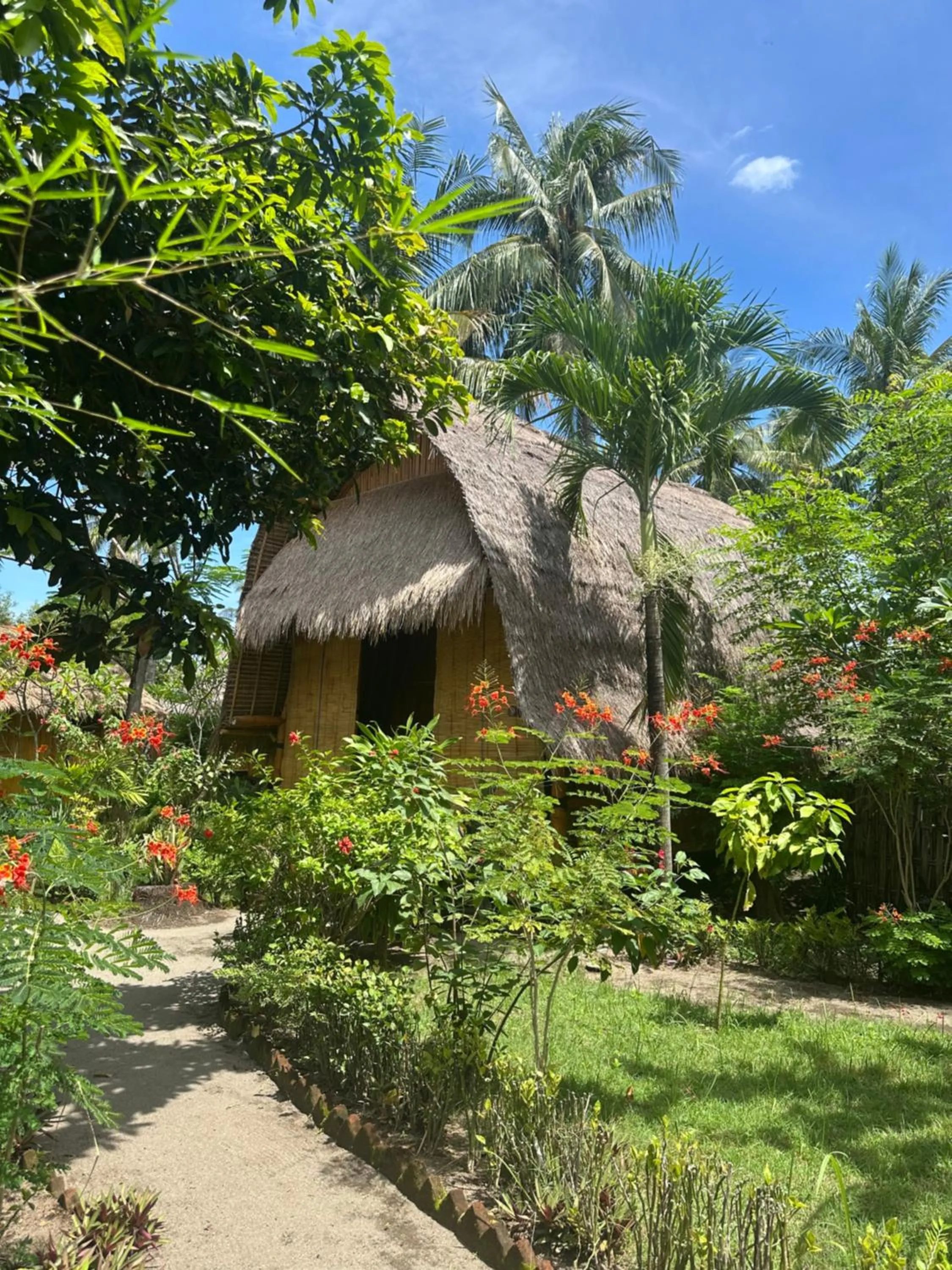 Garden view in Rinjani Beach Eco Resort