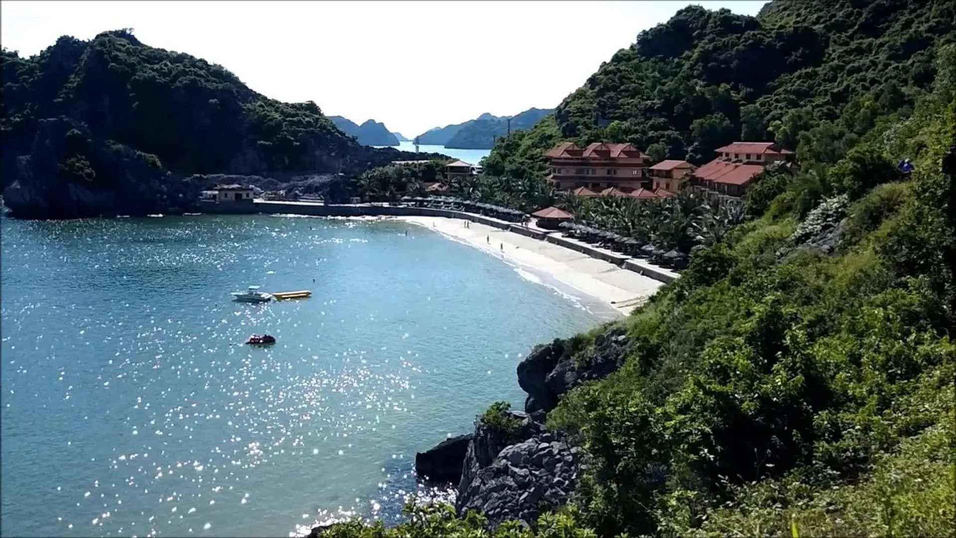 Beach in Halong Fantasea Cruise
