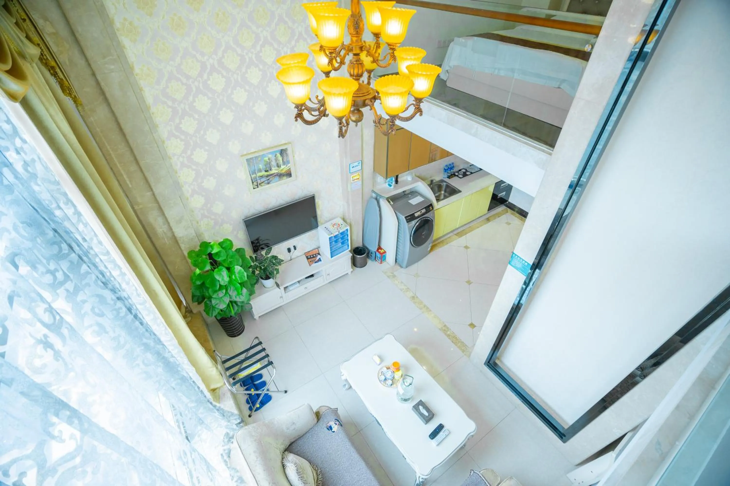 Living room in Louidon Mega Apartment Of Kam Rueng Plaza - Sunshine Apartment