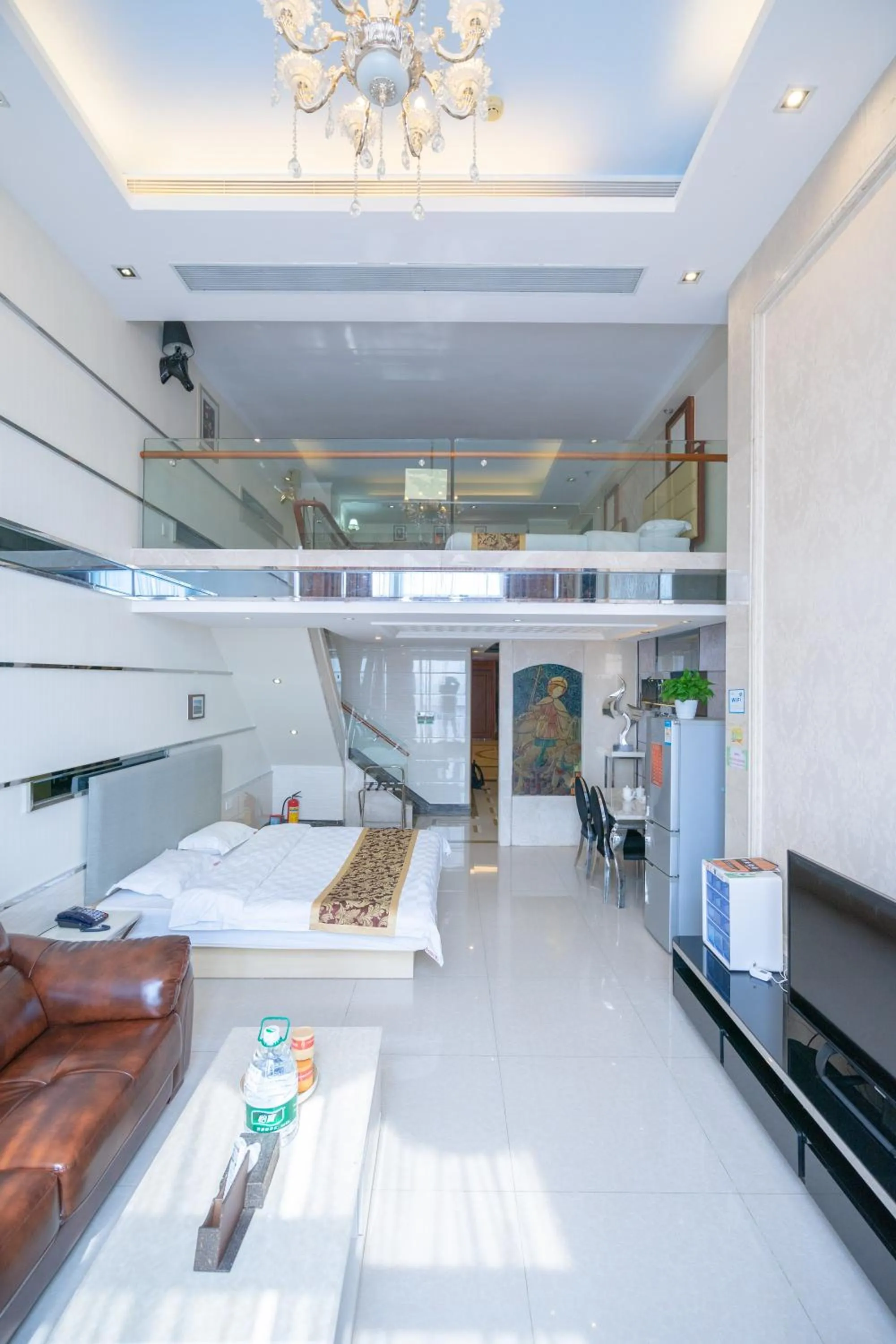 Bed in Louidon Mega Apartment Of Kam Rueng Plaza - Sunshine Apartment