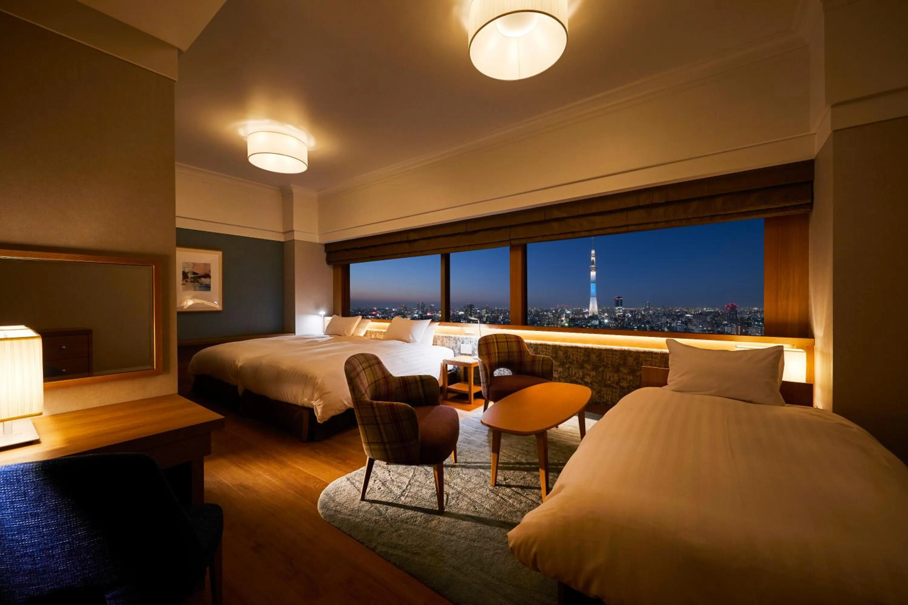 Landmark view, Bed in Tobu Hotel Levant Tokyo