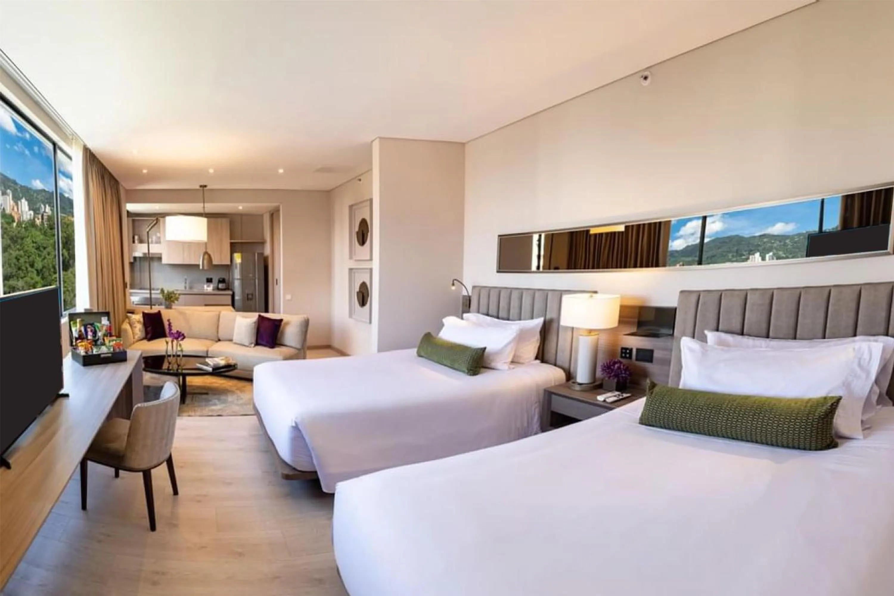 View (from property/room), Bed in York Medellin, Curio Collection by Hilton